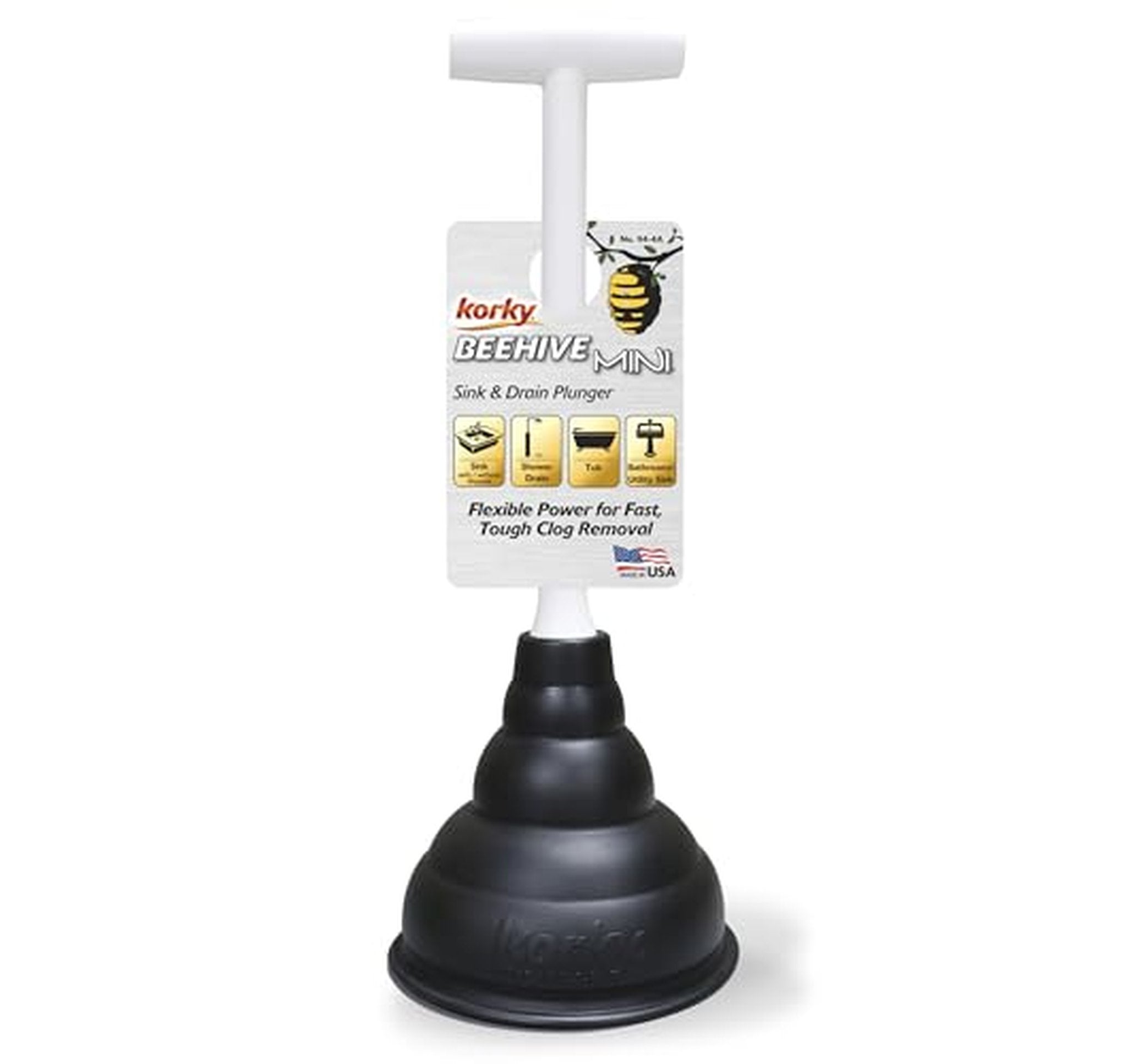Korky Beehive Mini Sink and Drain Plunger