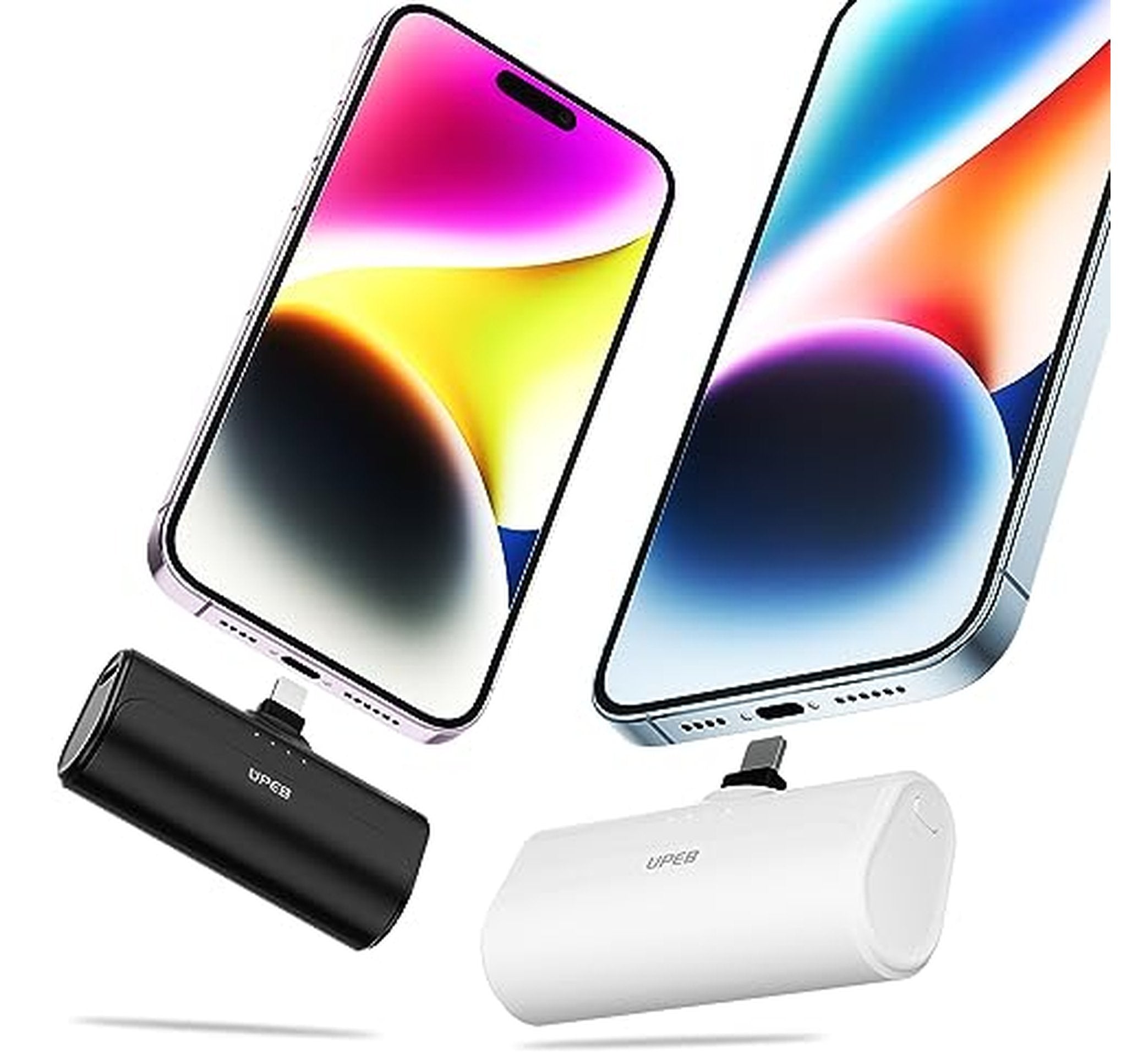 2 Pack 5000mAh Portable iPhone Charger Power Bank