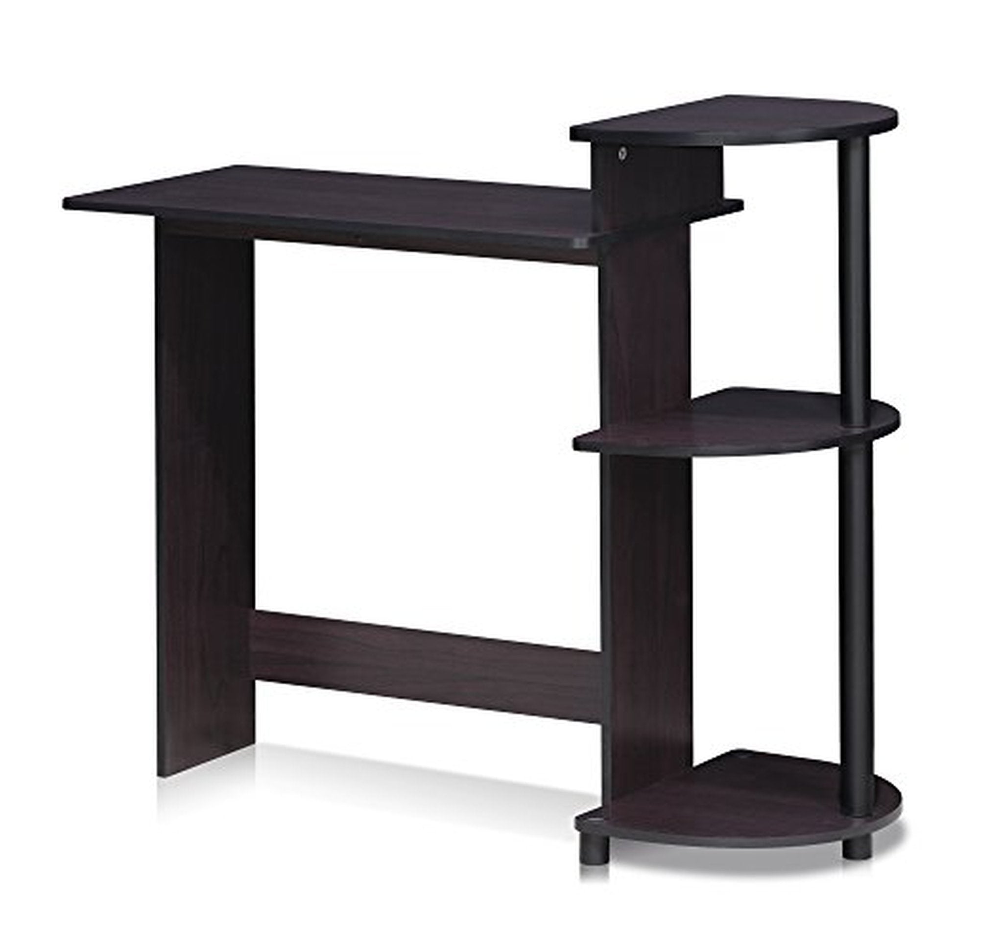 Compact Gaming Computer Desk with Storage Shelves