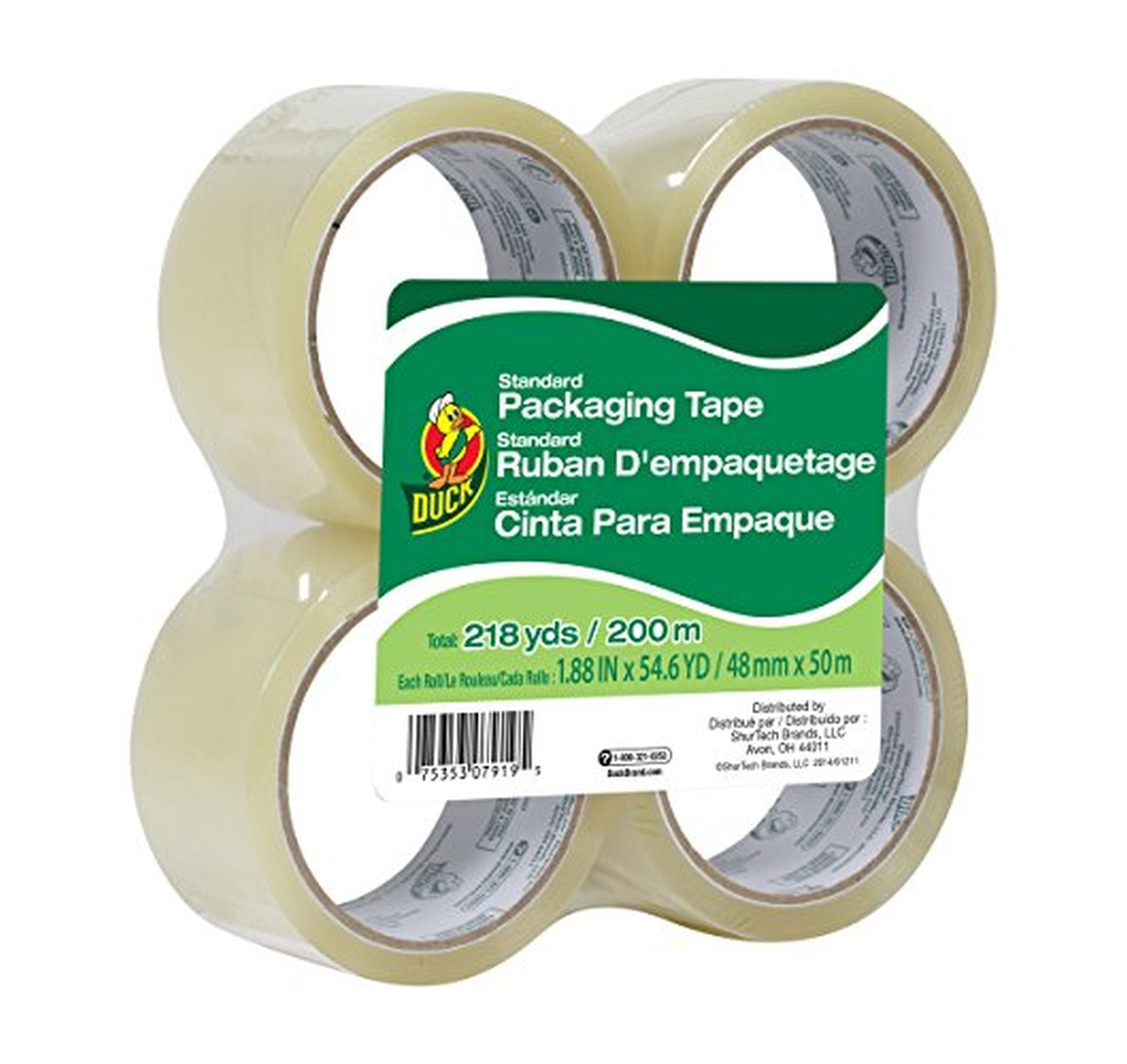 4 Pack Duck Standard Packing Tape Refills