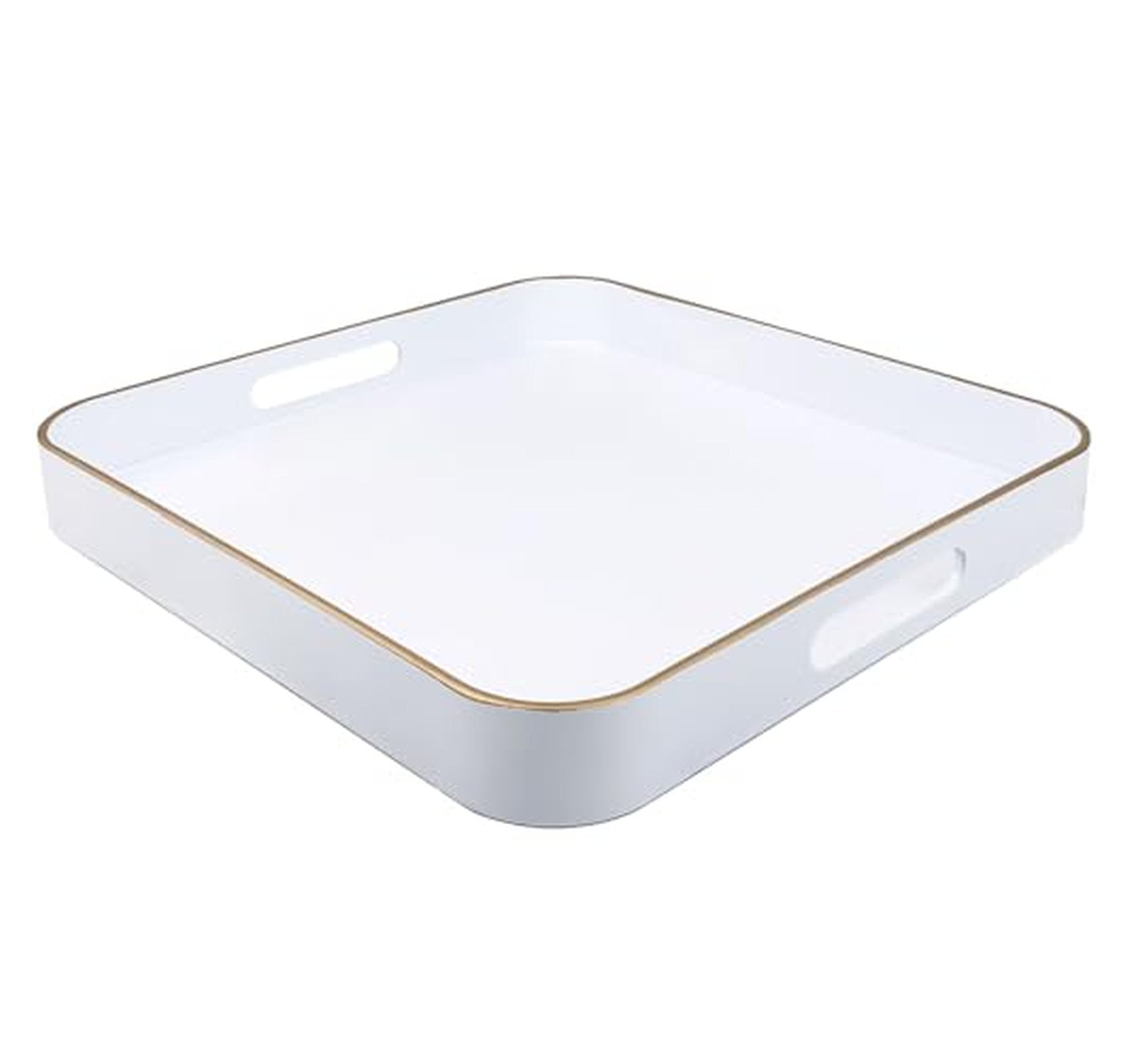 Square Decorative Serving Tray with Handles