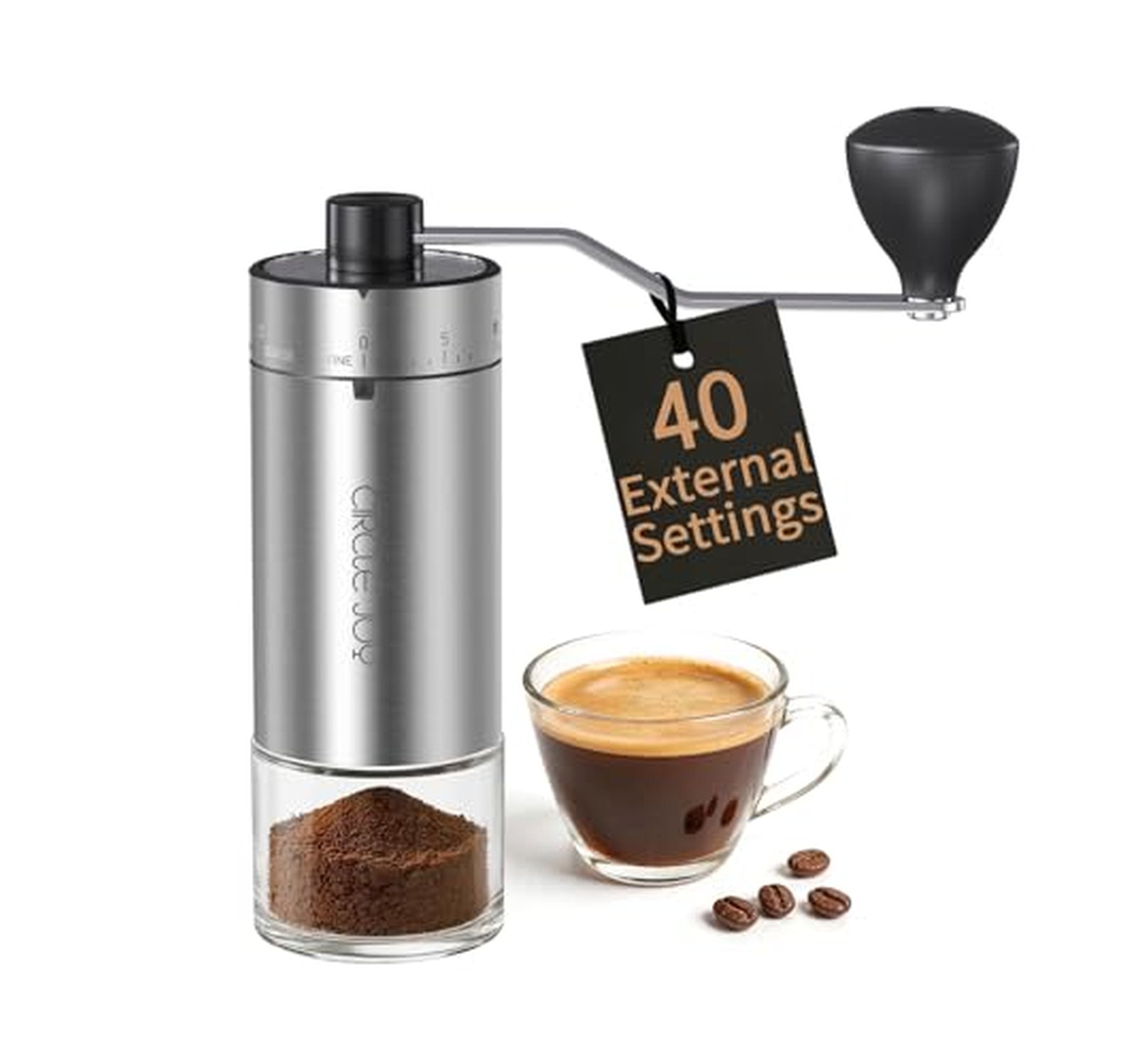 Manual Coffee Grinder with Adjustable Ceramic Burr