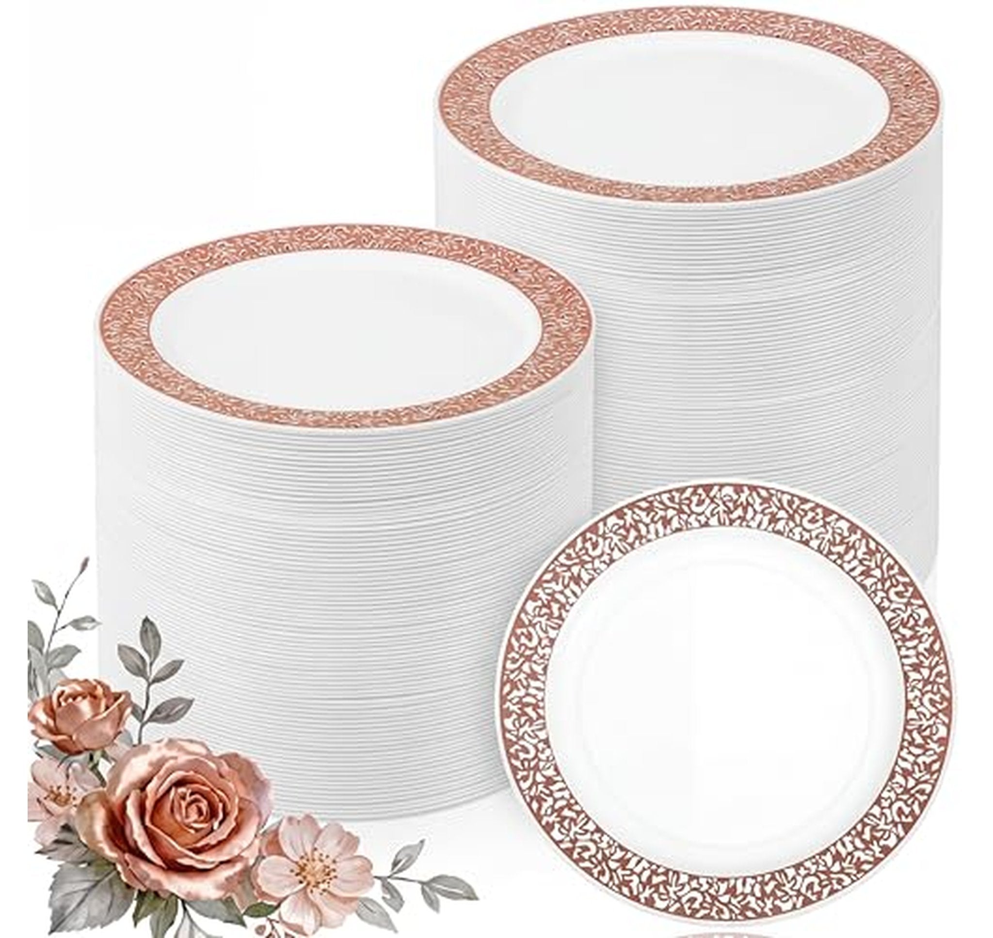 100 Count Lace Plastic Dessert Plates