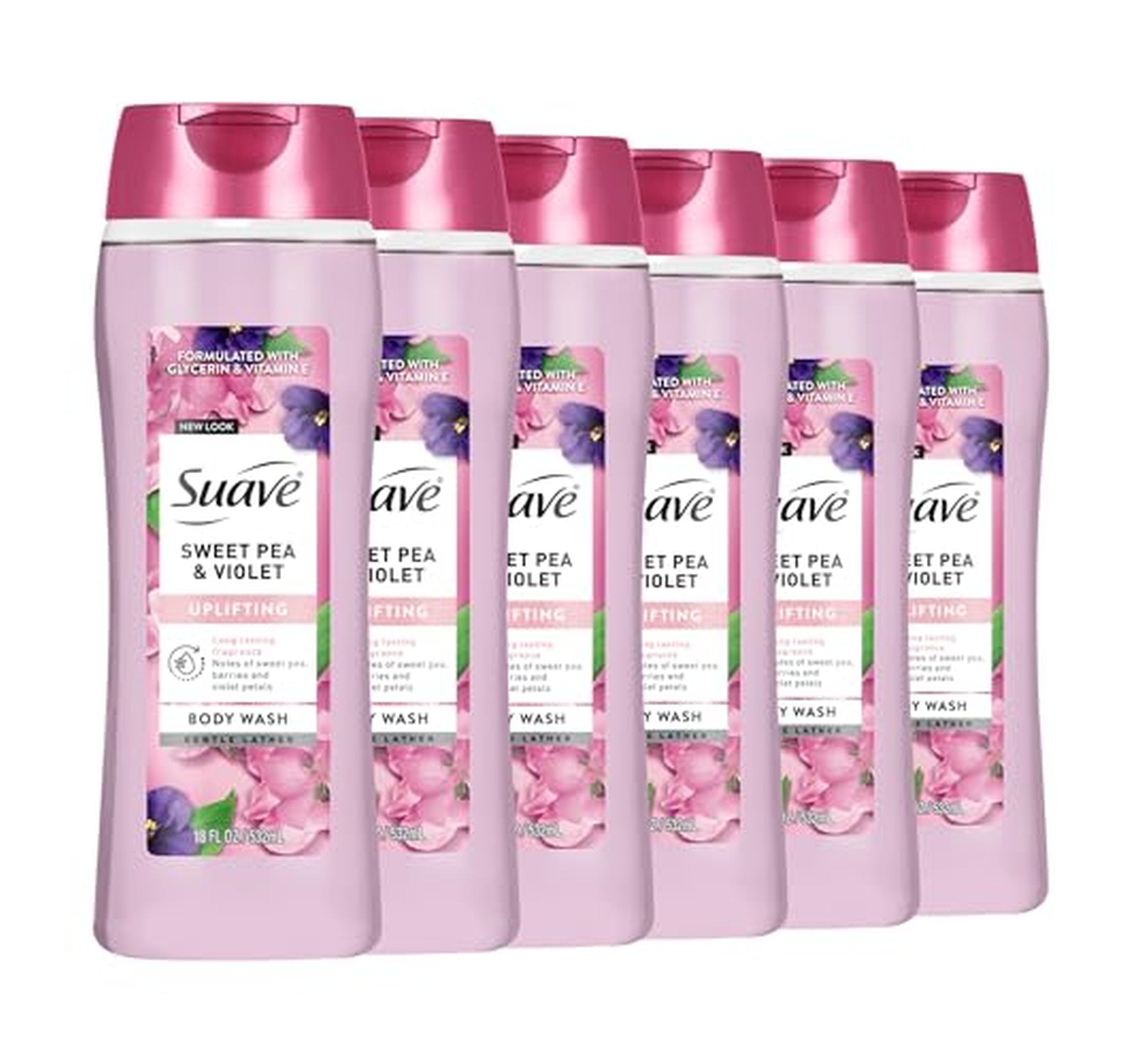 6 Pack Suave Moisturizing Body Wash 18 Oz