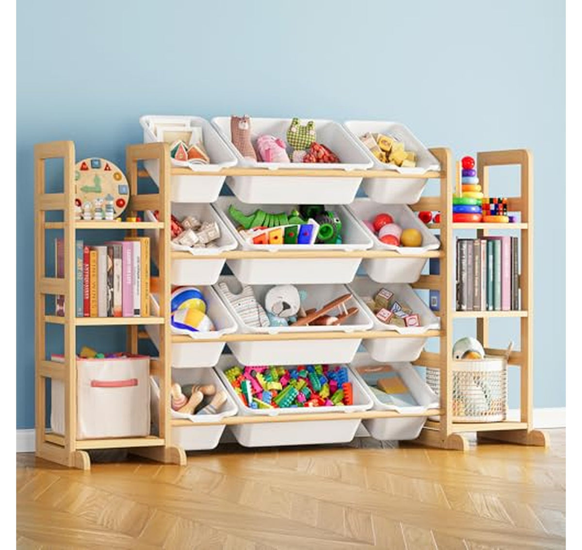 Toy Storage Organizer with 6 Shelves and 12 Bins