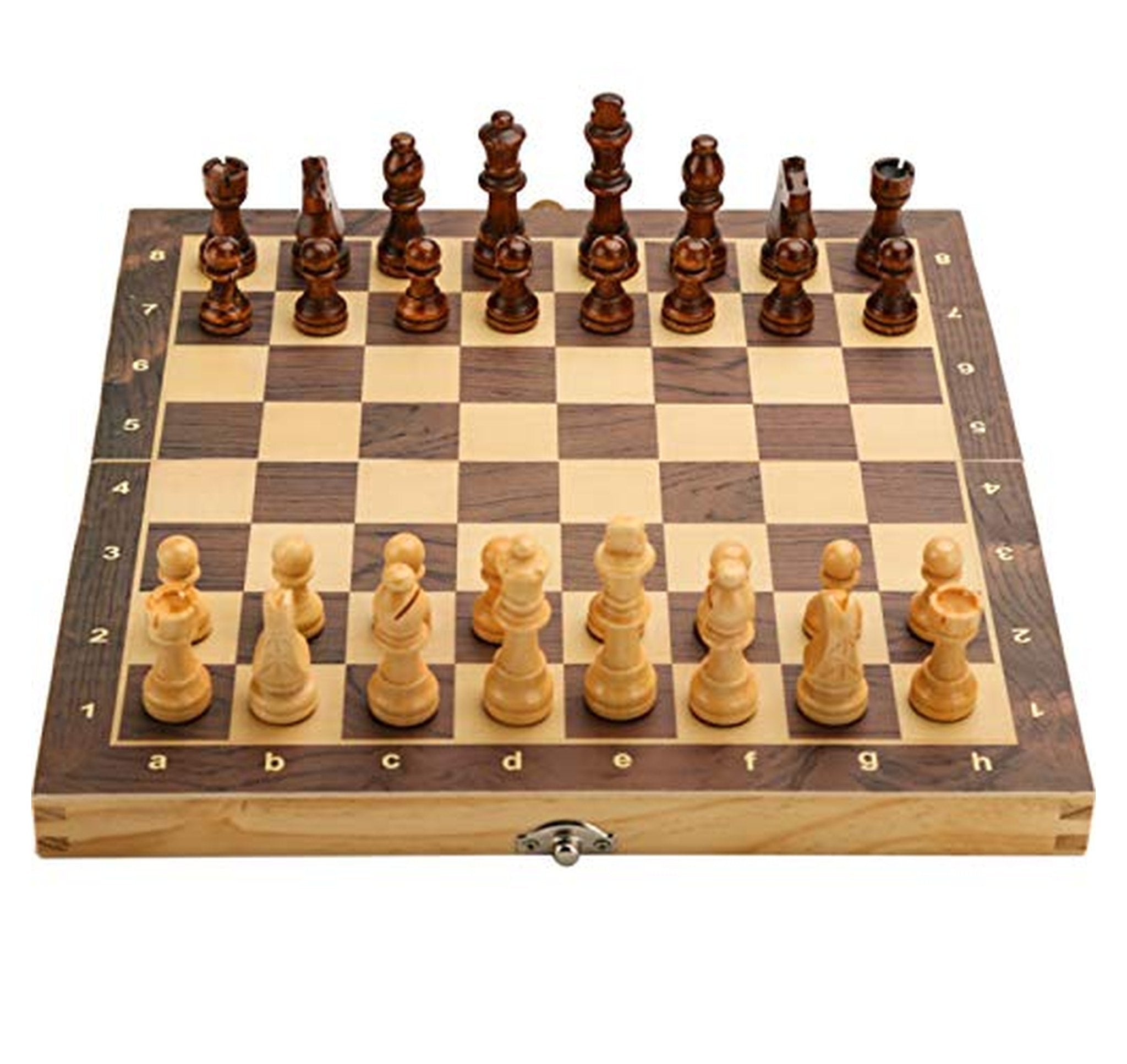 15-Inch Magnetic Folding Wooden Chess Set