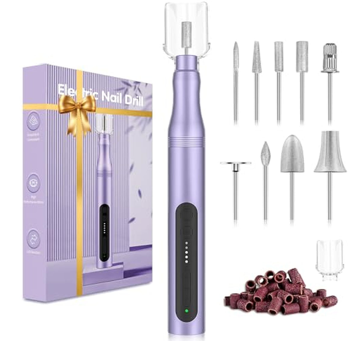 Cordless Rechargeable Electric Nail Drill File Kit