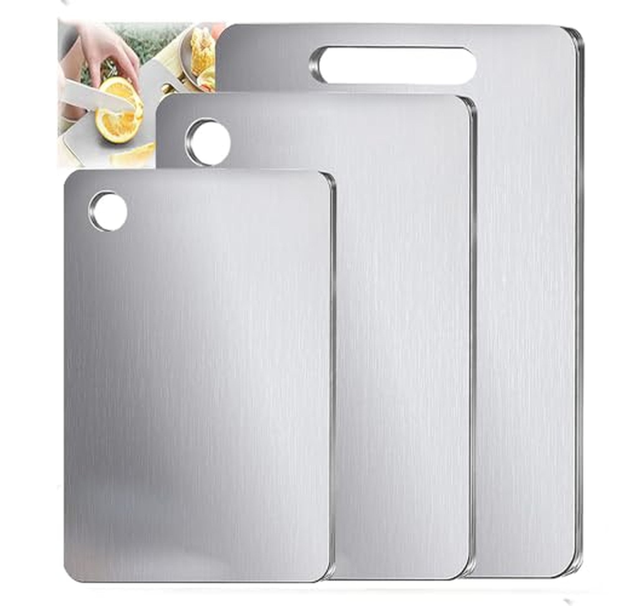 3 Pack Titanium Double-Sided Metal Cutting Boards