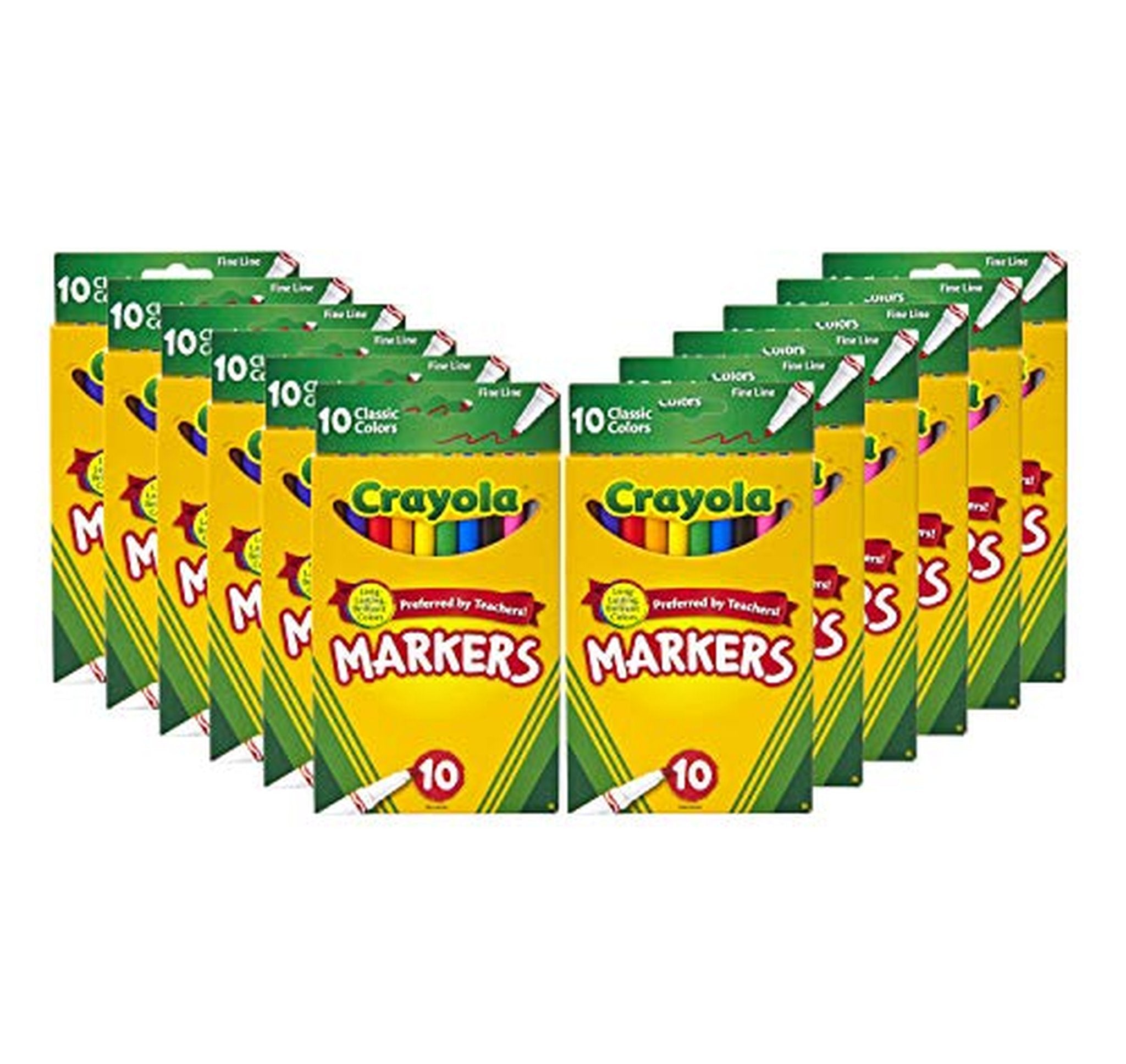 12 Pack Crayola Fine Line Classroom Markers