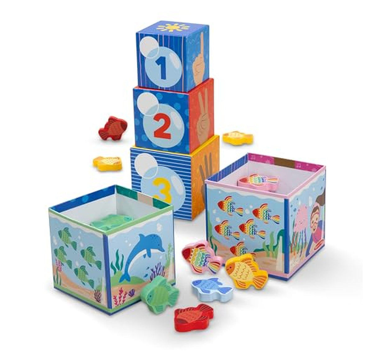 Melissa & Doug Sort & Count Nesting Wooden Blocks