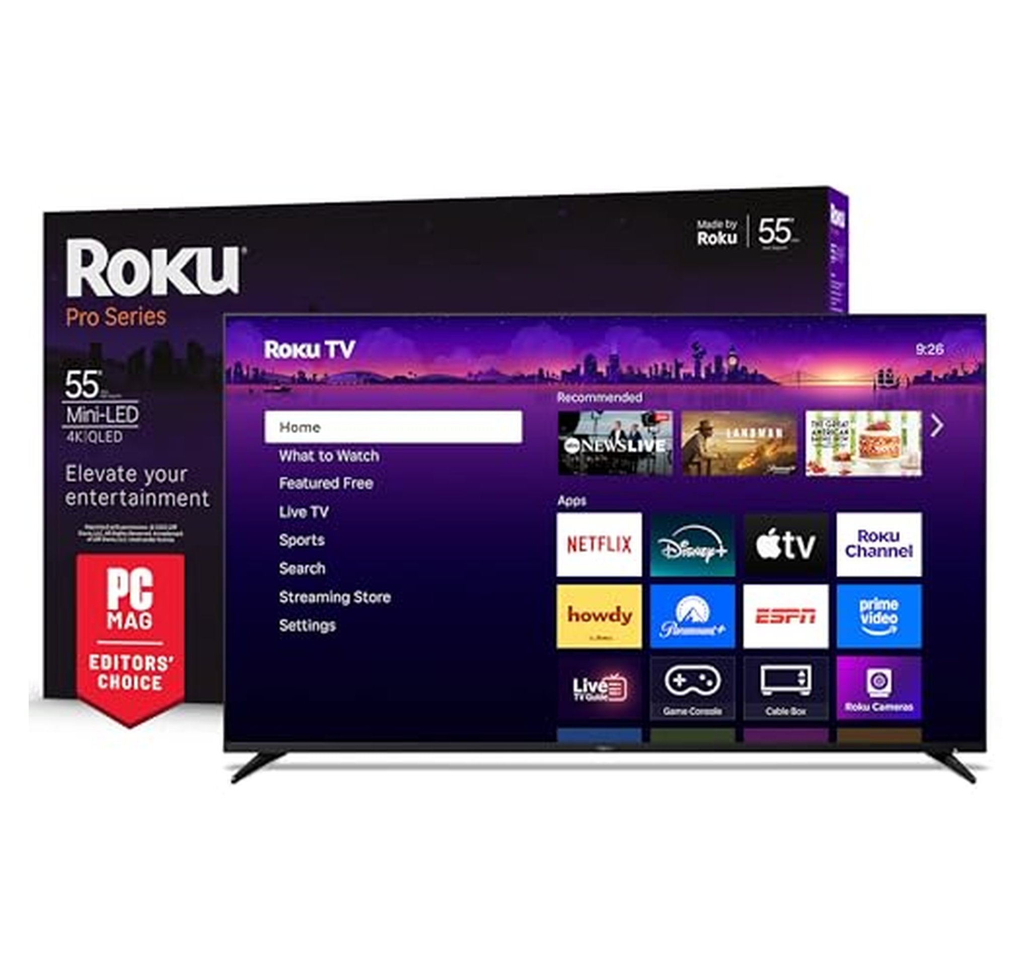 Roku 55-Inch 4K QLED Mini-LED Smart TV