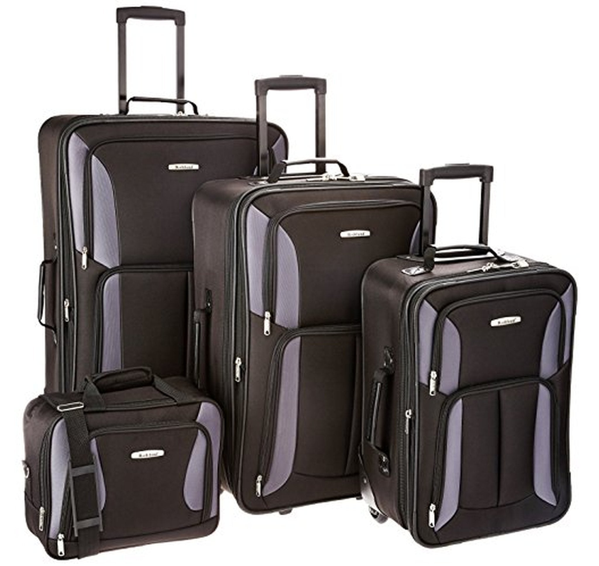 4 Piece Expandable Softside Luggage Set with Tote