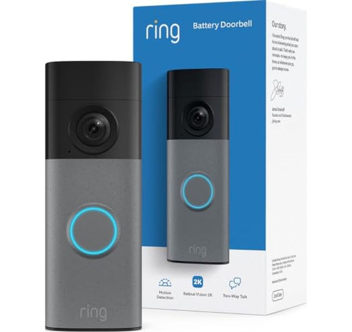 Ring 2K Battery Video Doorbell with Two-Way Talk