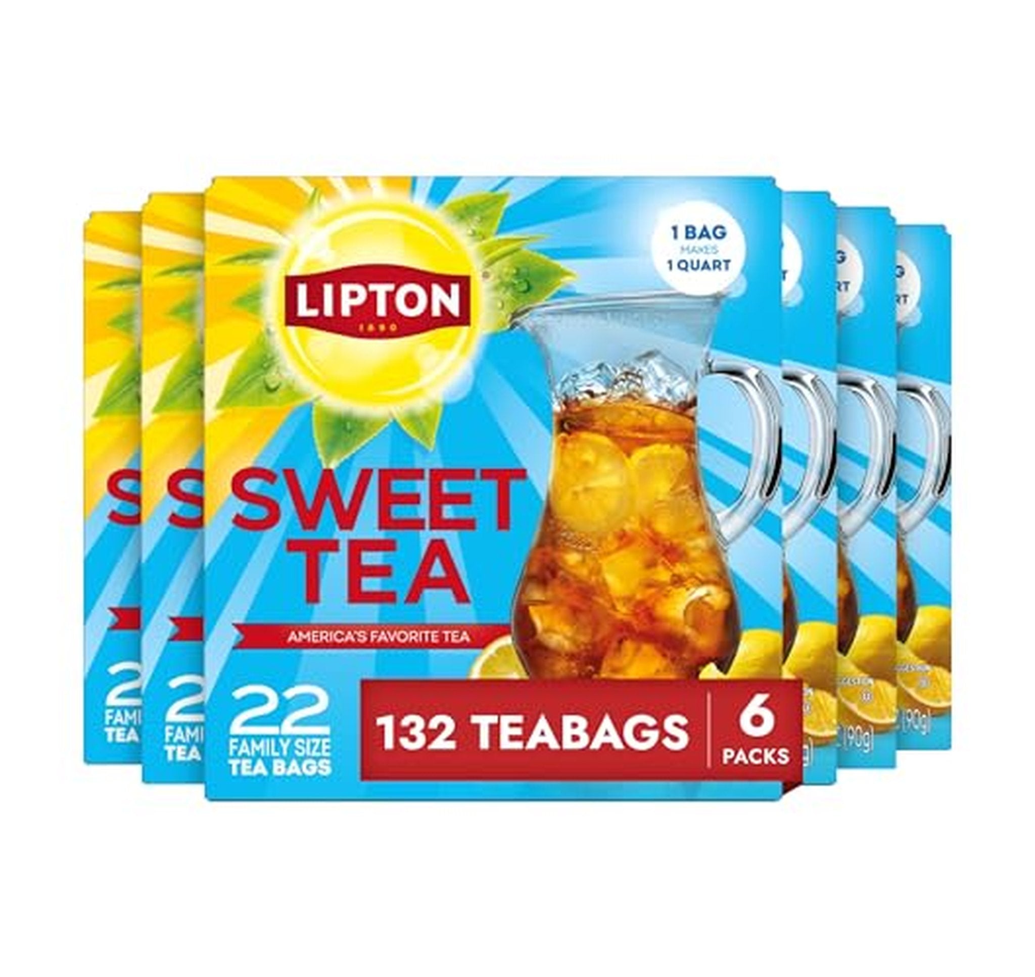 6 Pack Lipton Southern Sweet Iced Tea Bags