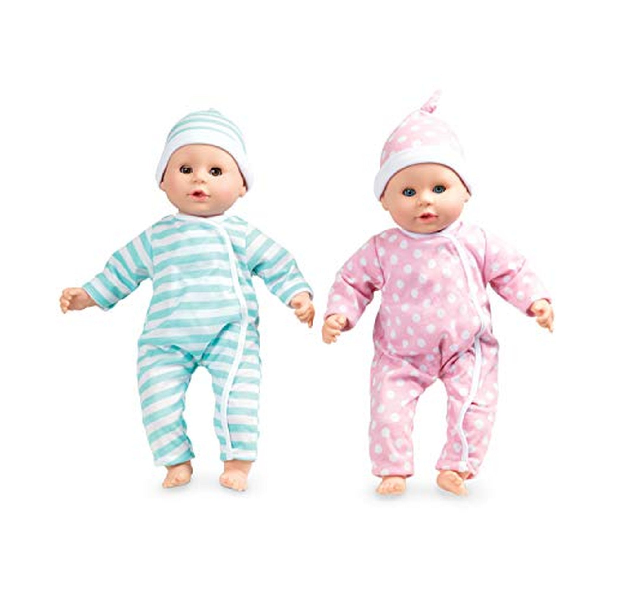 Twin 15-Inch Realistic Baby Dolls with Pacifiers