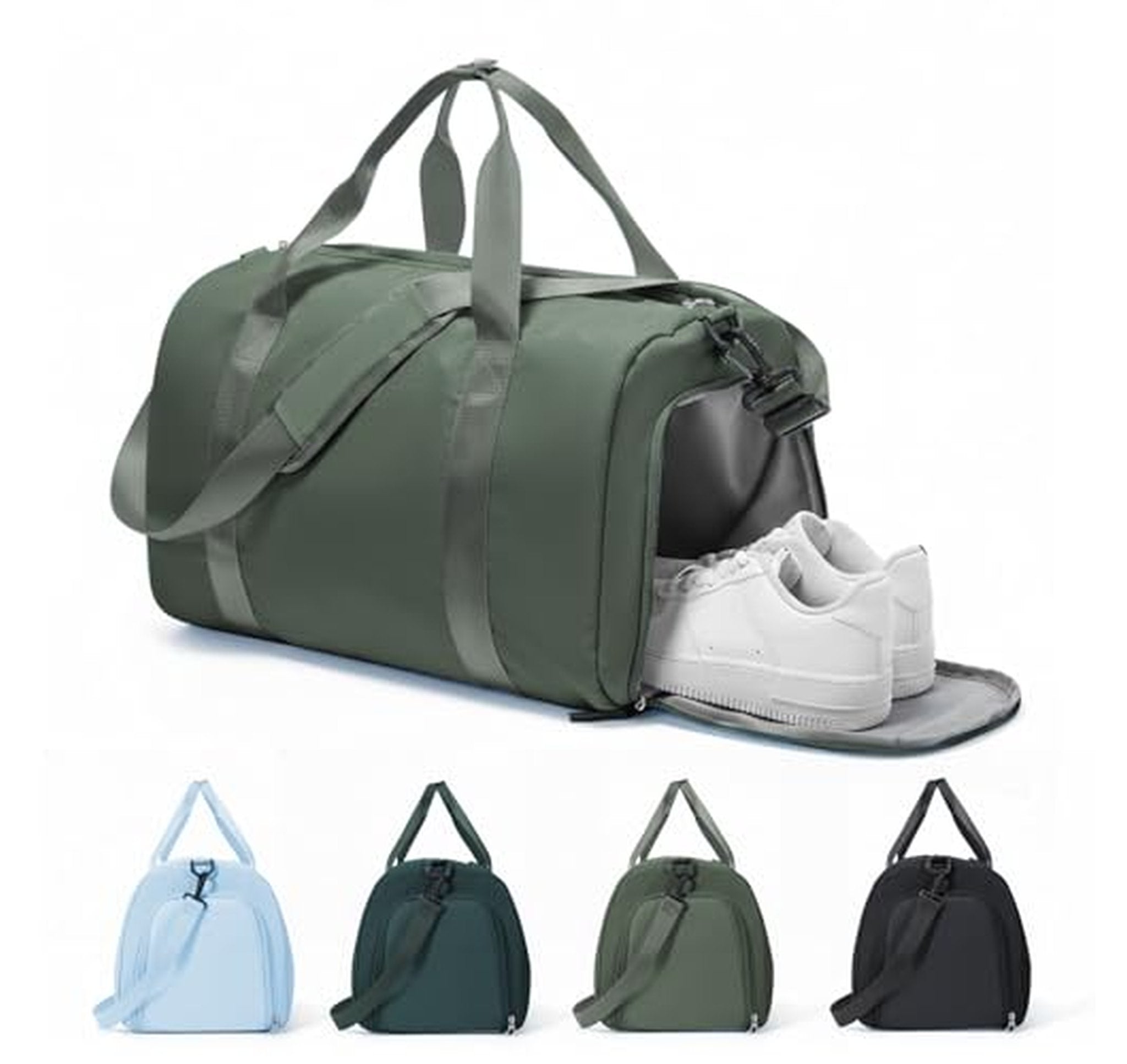 Carry-On Travel Duffel Bag with Shoe Compartment