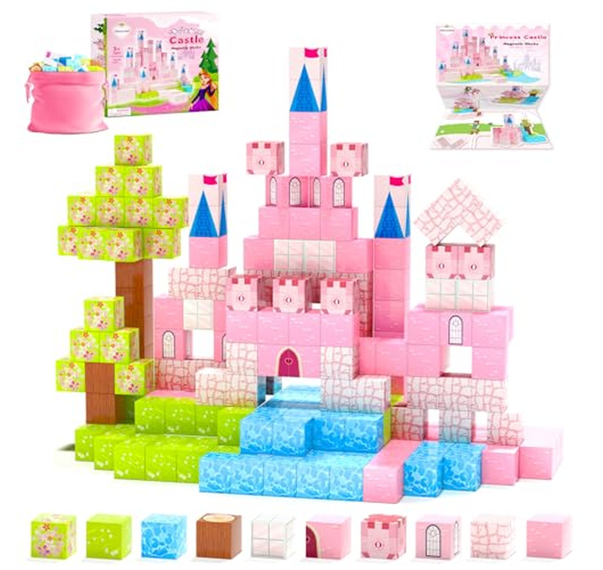 Magnetic Princess Castle STEM Building Blocks Set