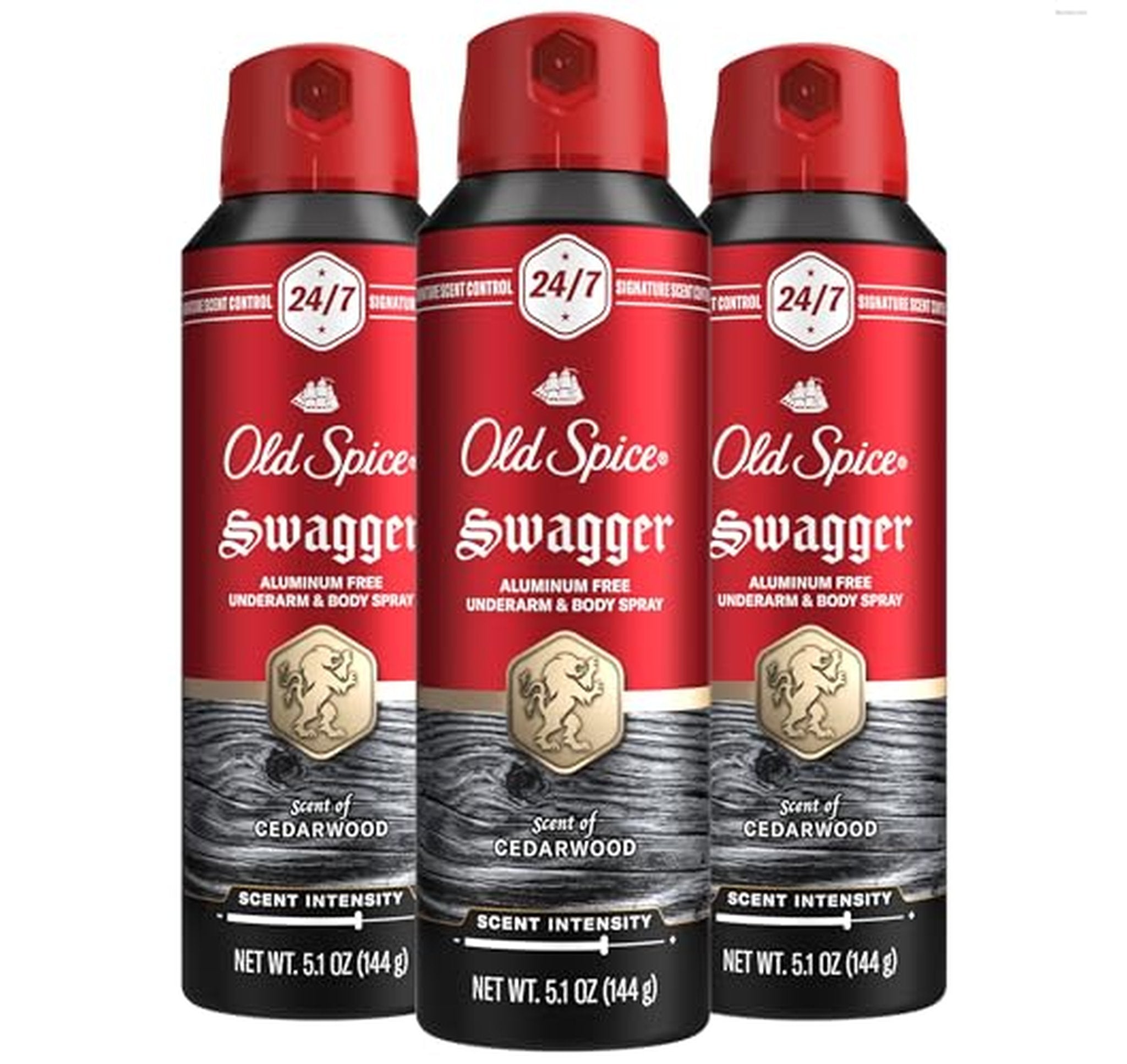 3 Pack Old Spice Aluminum Free Body Spray 5.1 oz