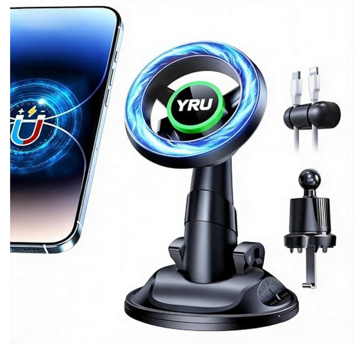 MagSafe Magnetic Car Phone Mount for Dashboard and Vent