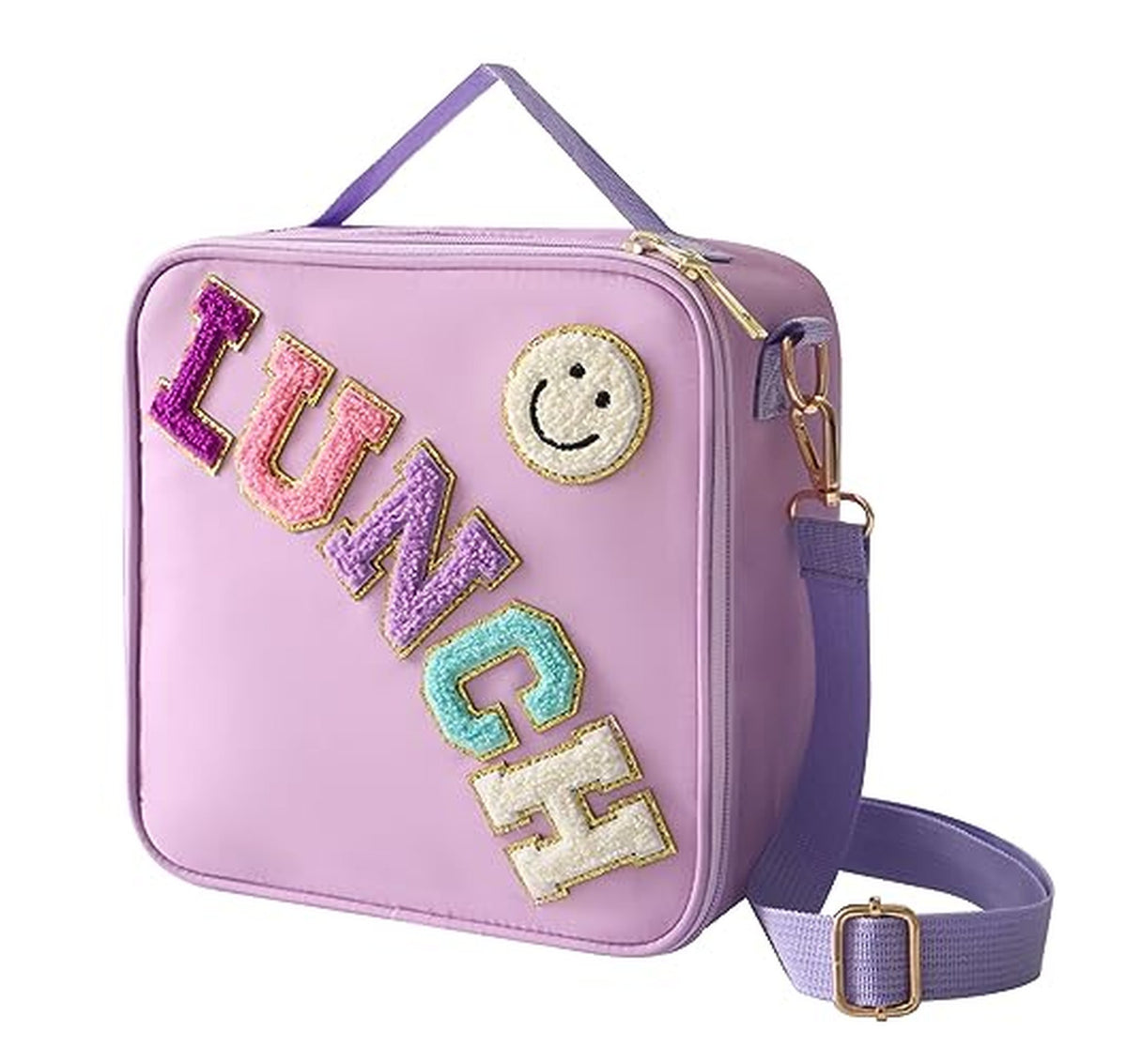 Insulated Nylon Lunch Bag with Shoulder Strap