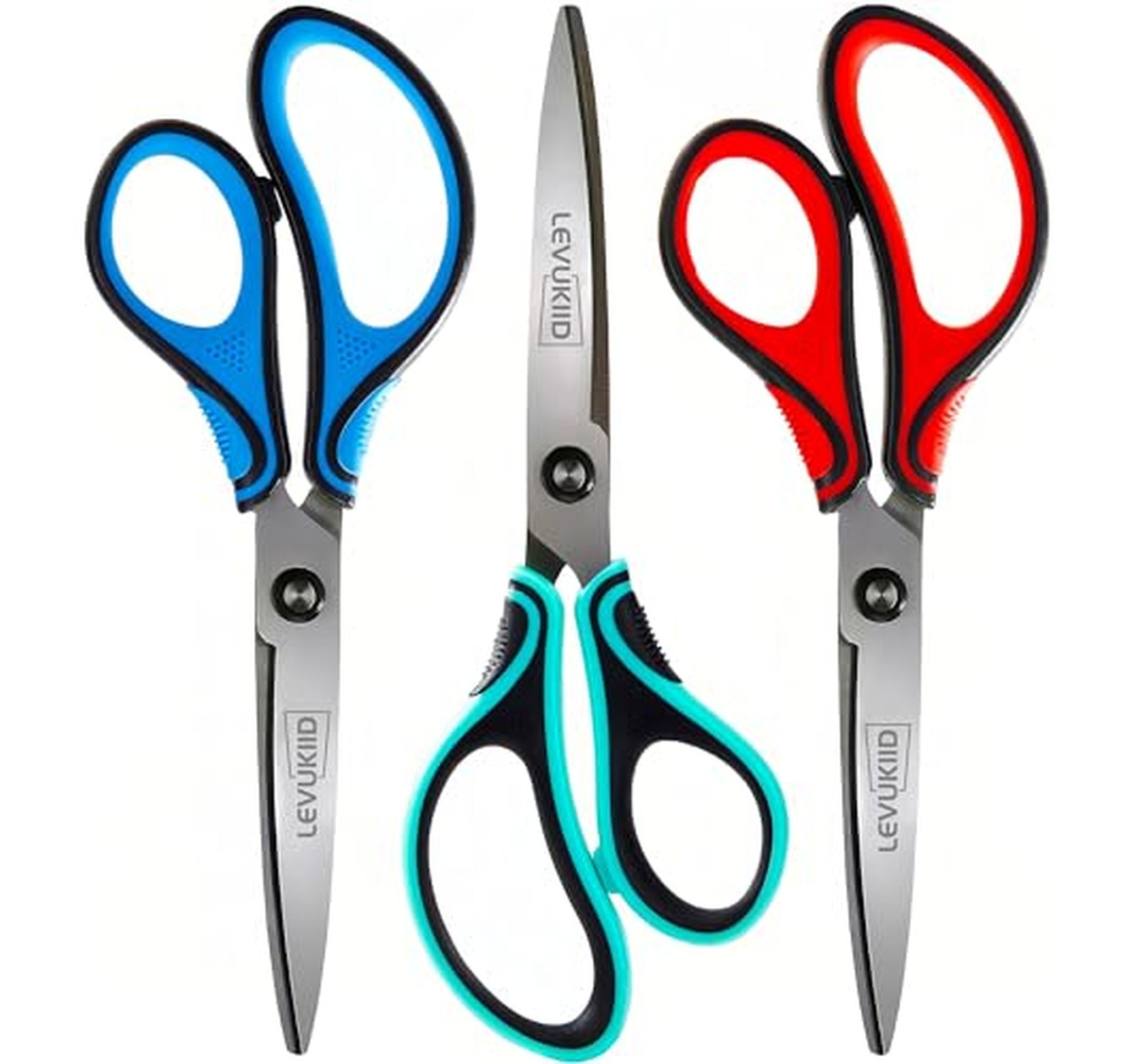 3 Pack Sharp Pointed Multipurpose Scissors
