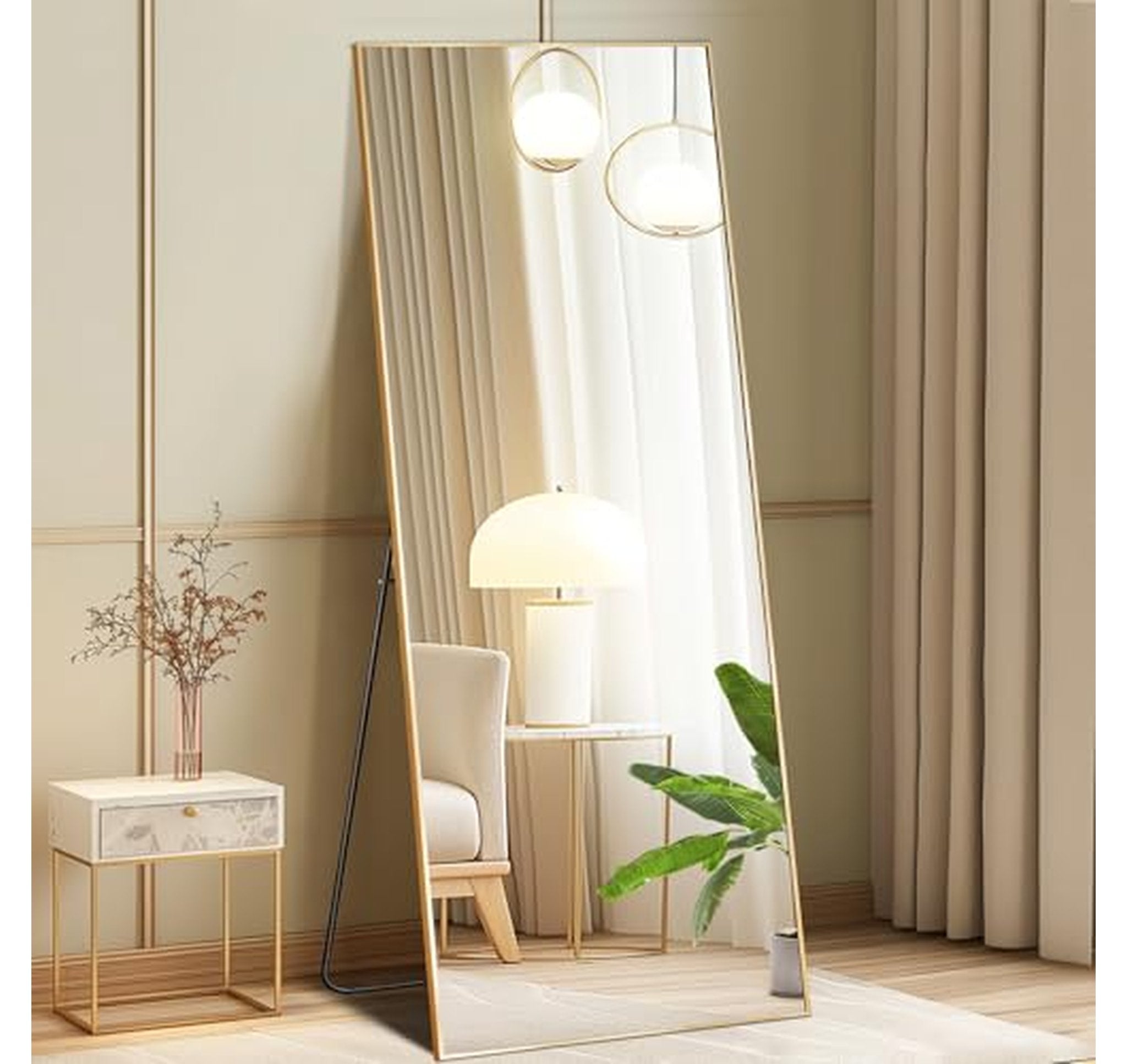 56-Inch Full Length Standing Mirror with Stand