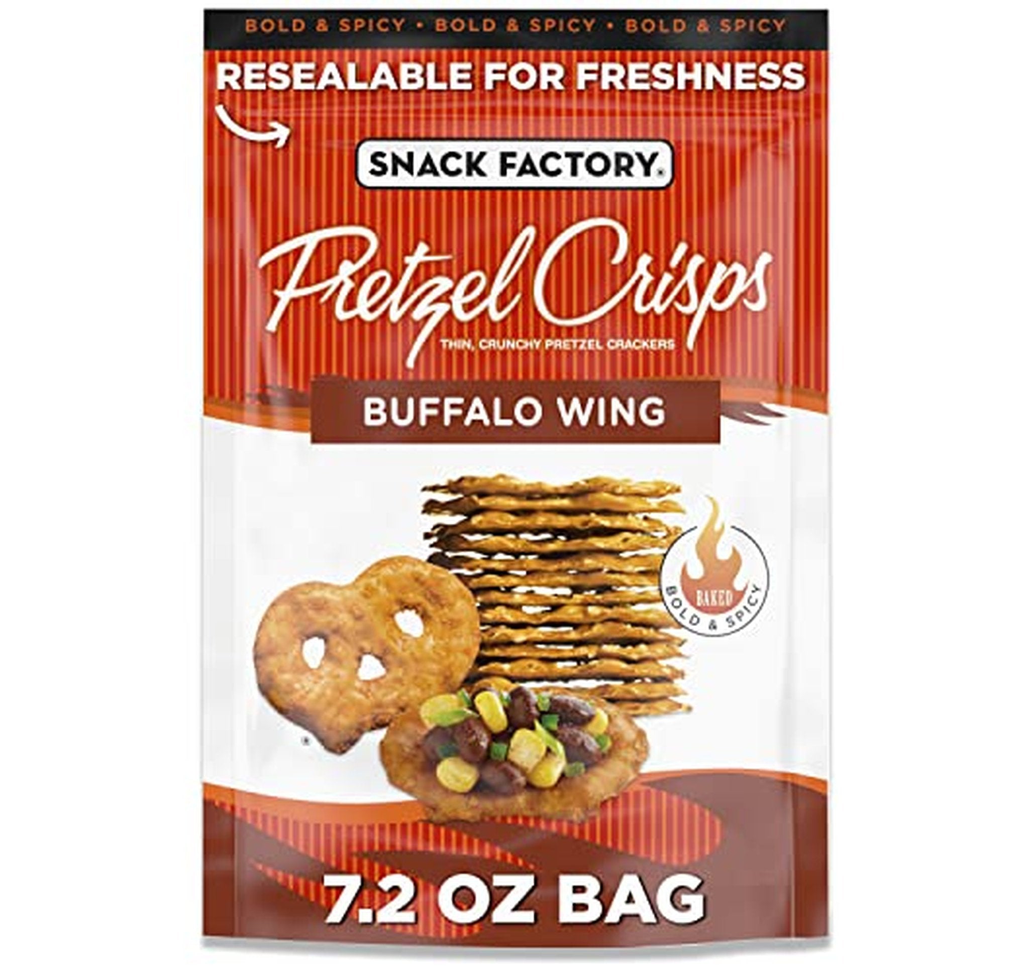 Snack Factory Buffalo Wing Pretzel Crisps 7.2 oz