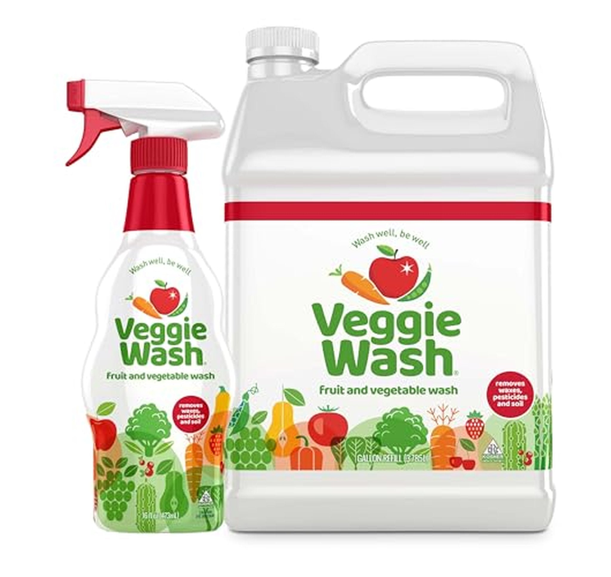 2 Pack Veggie Wash Fruit and Vegetable Cleaner
