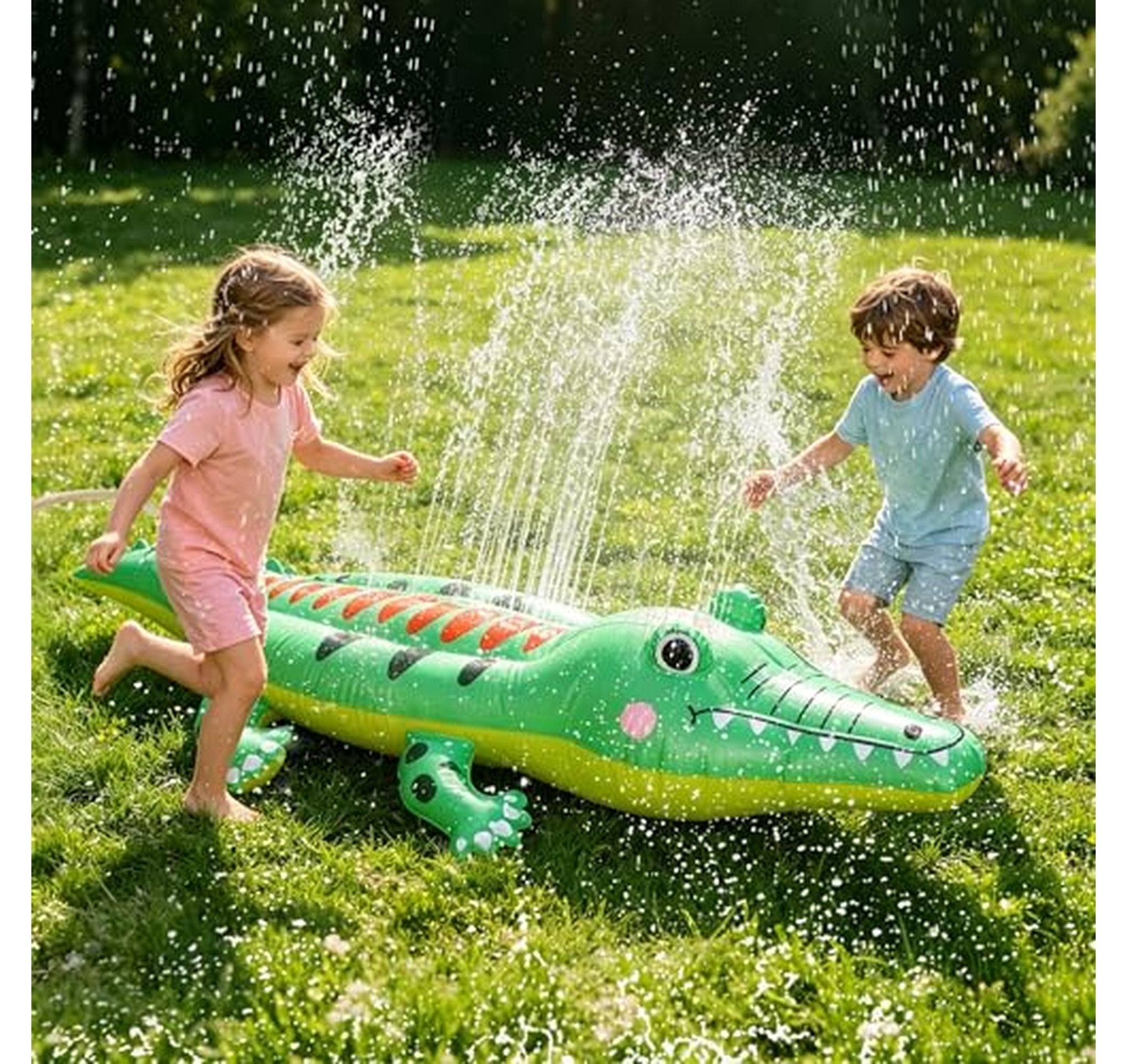 Inflatable Crocodile Kids Yard Sprinkler Toy