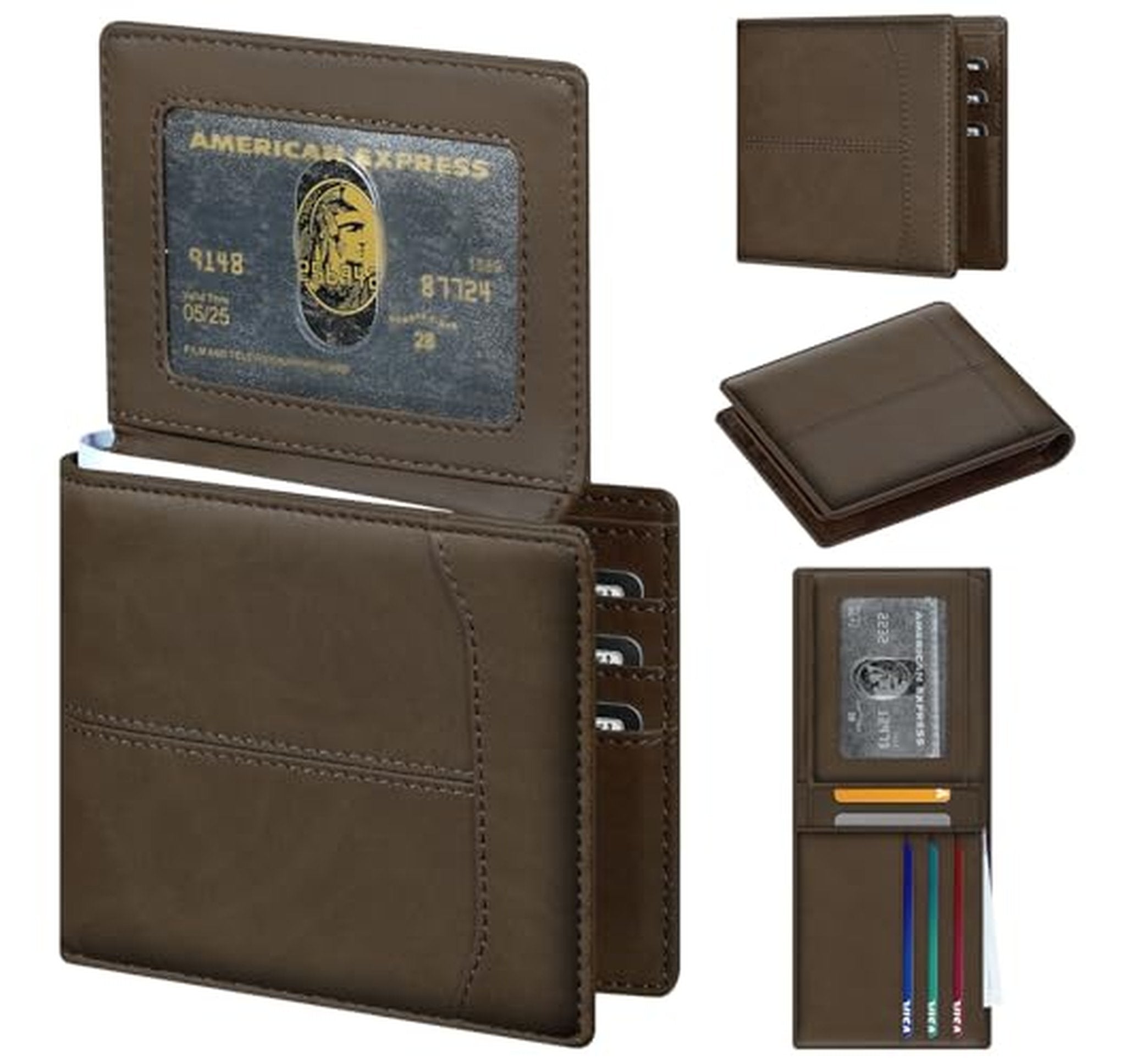 RFID Minimalist Top Grain Leather Bifold Wallet