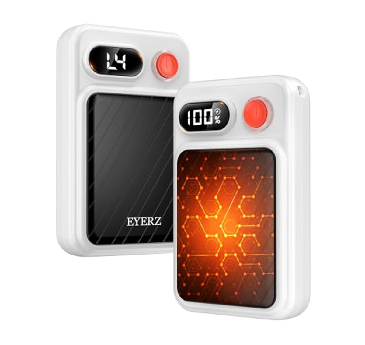 2 Pack Rechargeable Electric Hand Warmers with Display