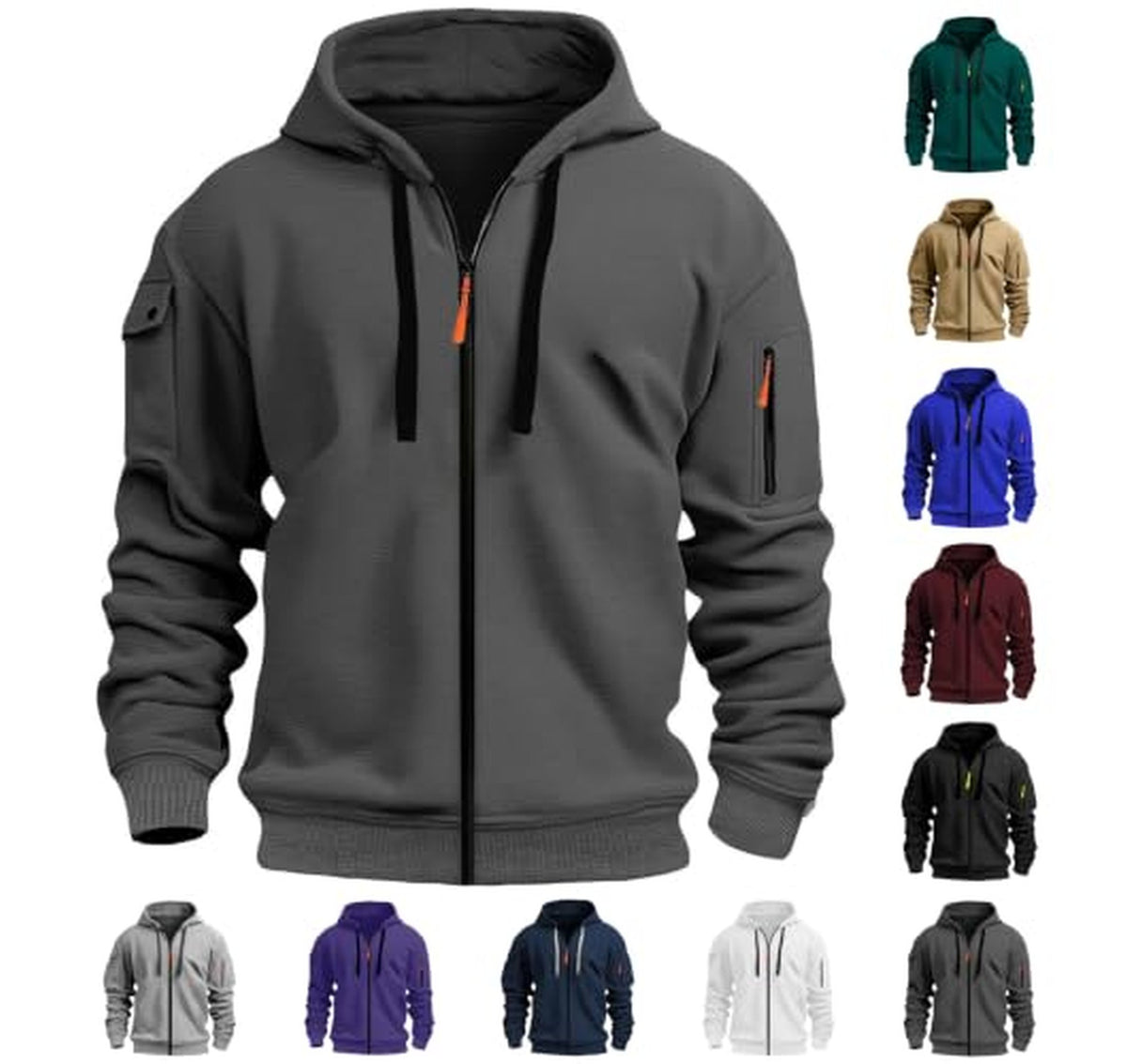 Men’s Full Zip Hoodie Sweatshirt