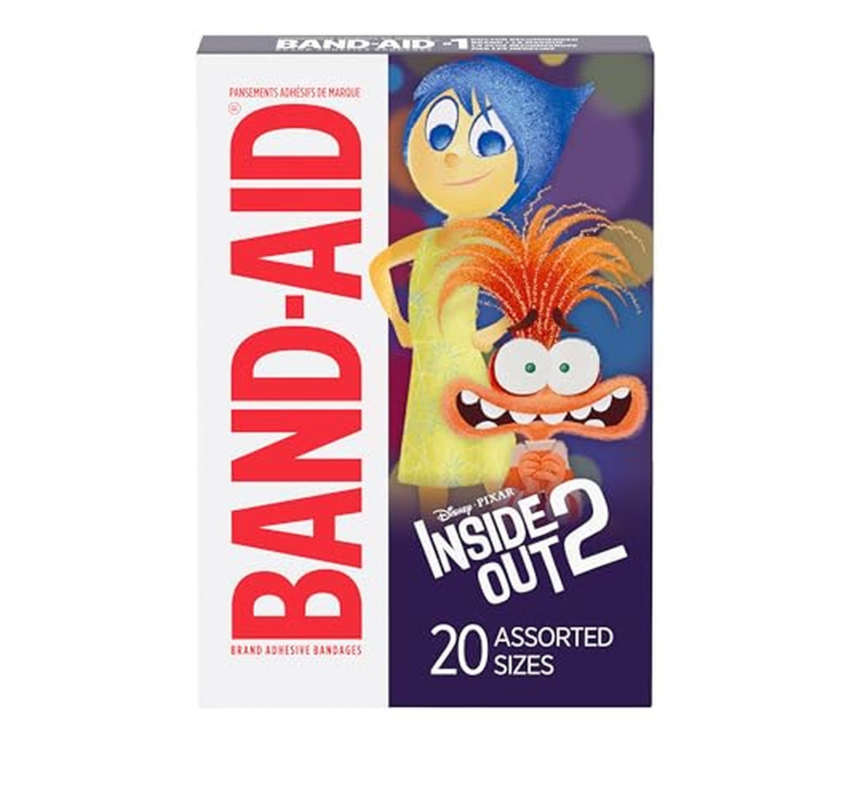 20 Count Band-Aid Kids Adhesive Bandages Inside Out