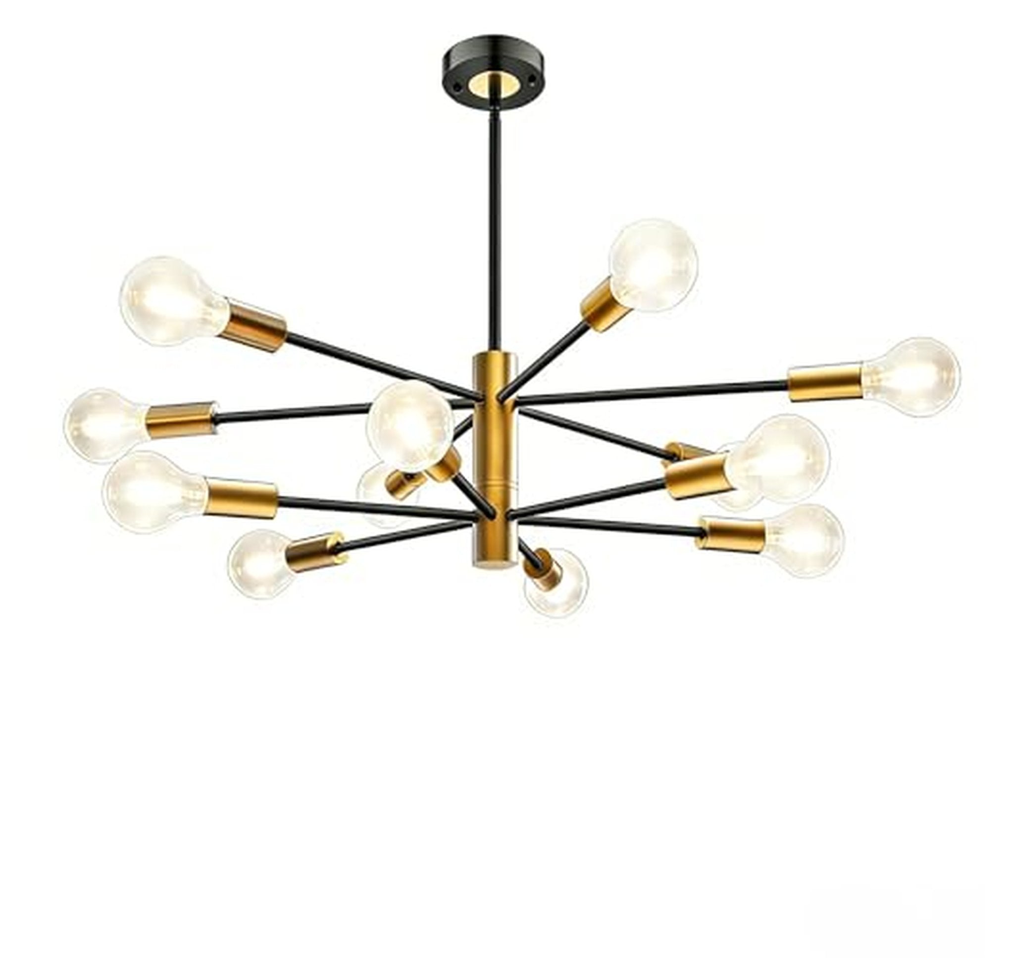 12-Light Modern Sputnik Chandelier Ceiling Light Fixture
