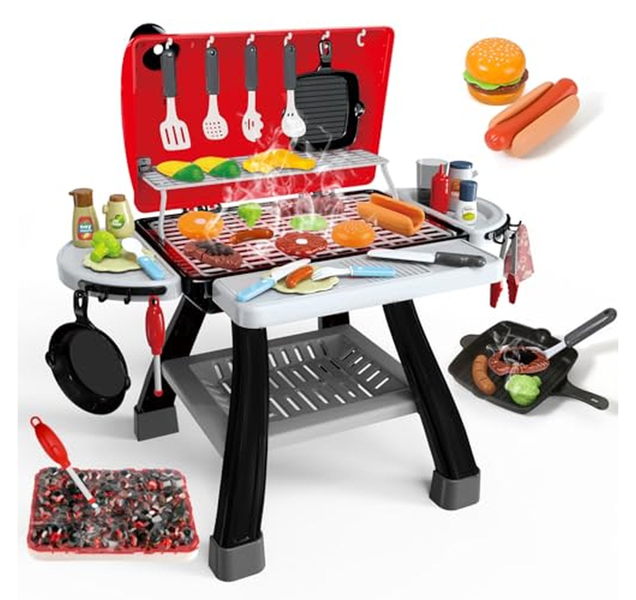35 Piece Kids BBQ Grill Kitchen Playset