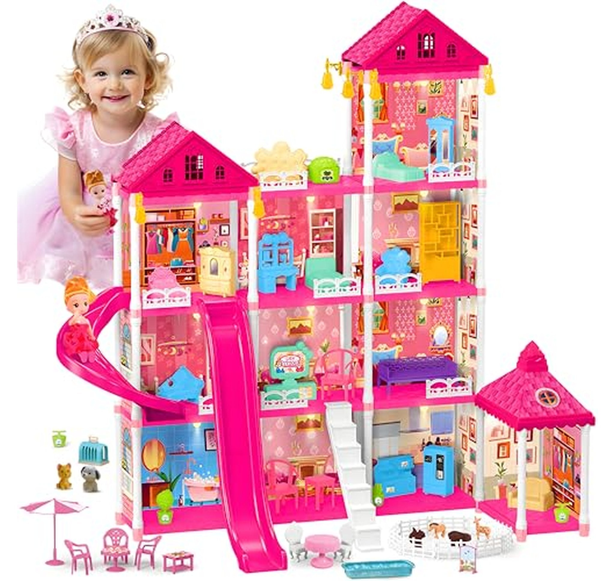 STEM Light-Up Princess Castle Dollhouse Building Set