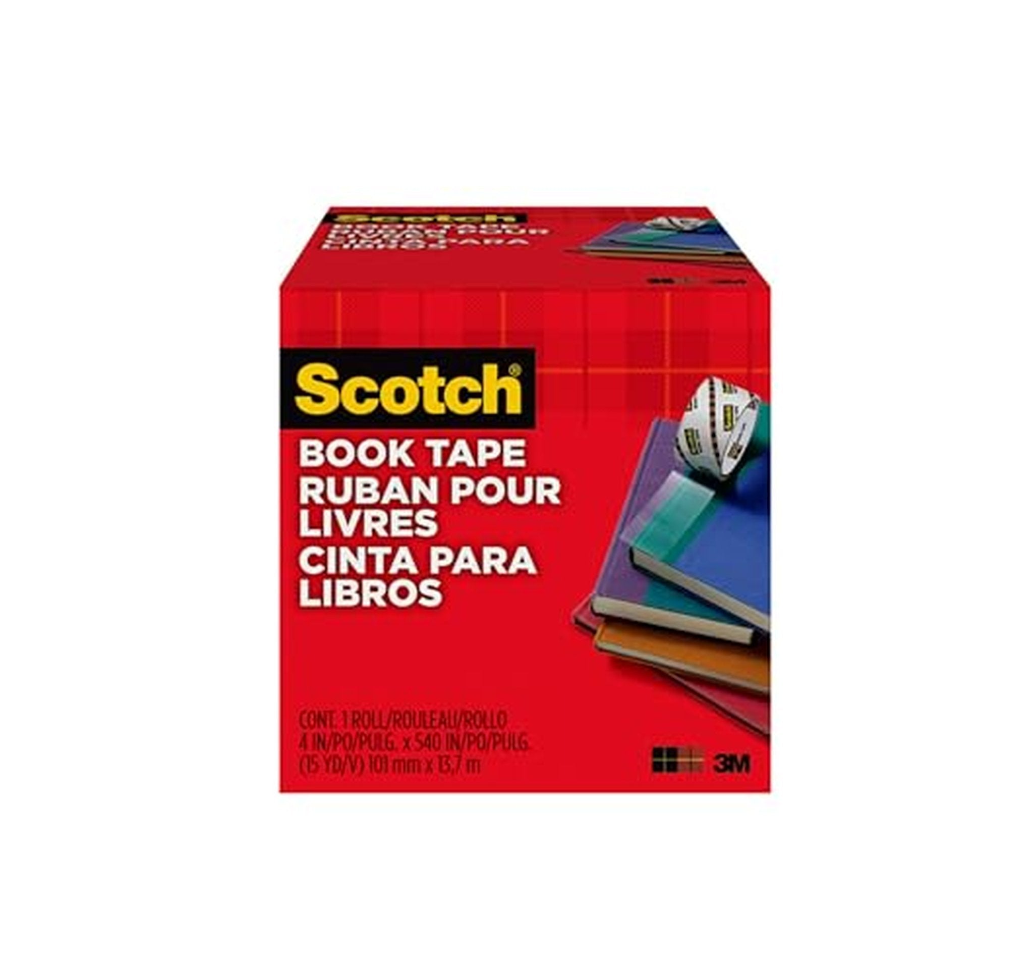 Scotch 4-Inch Clear Book Repair Tape