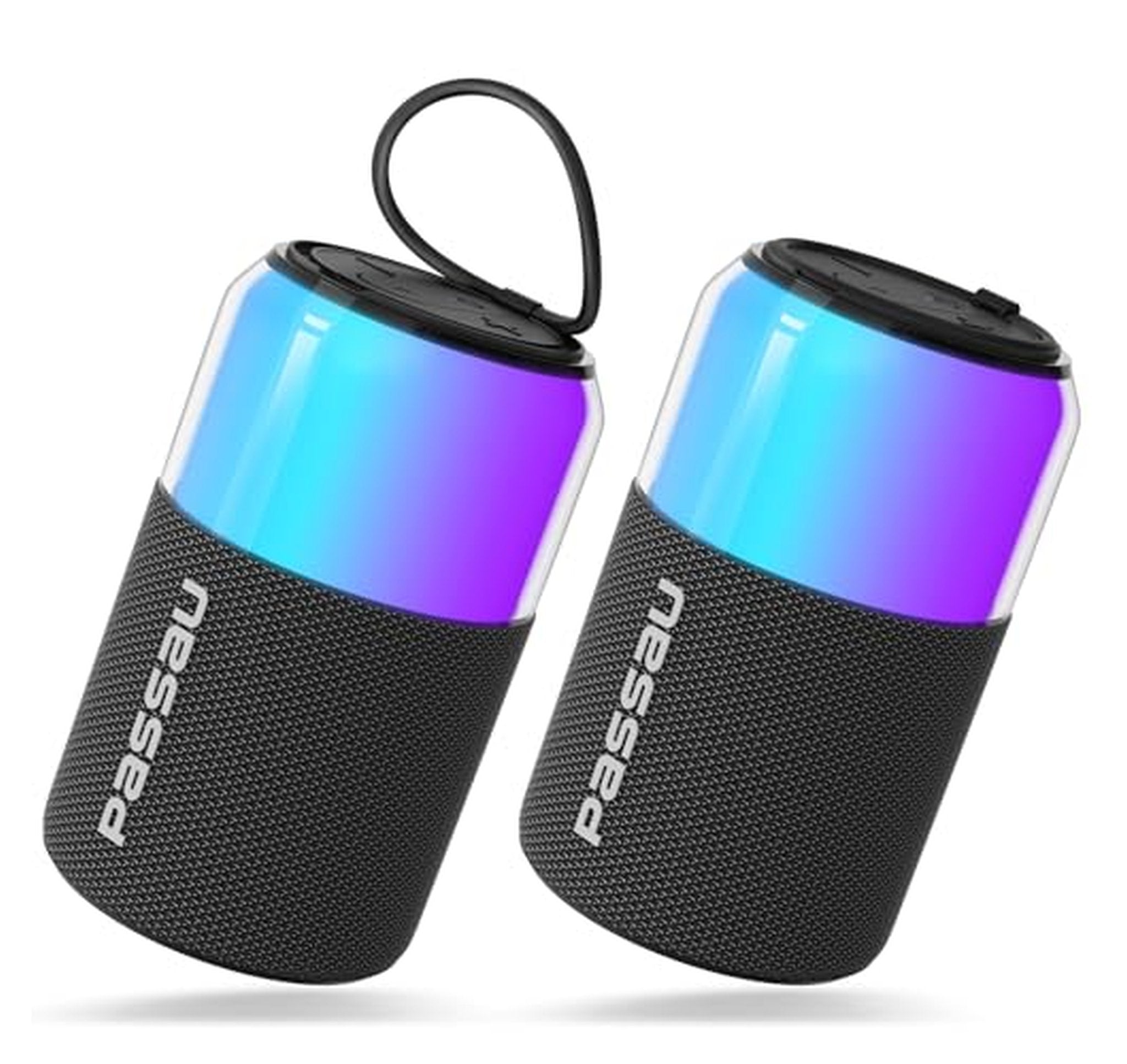 2 Pack Bluetooth Speakers with LED Light Show