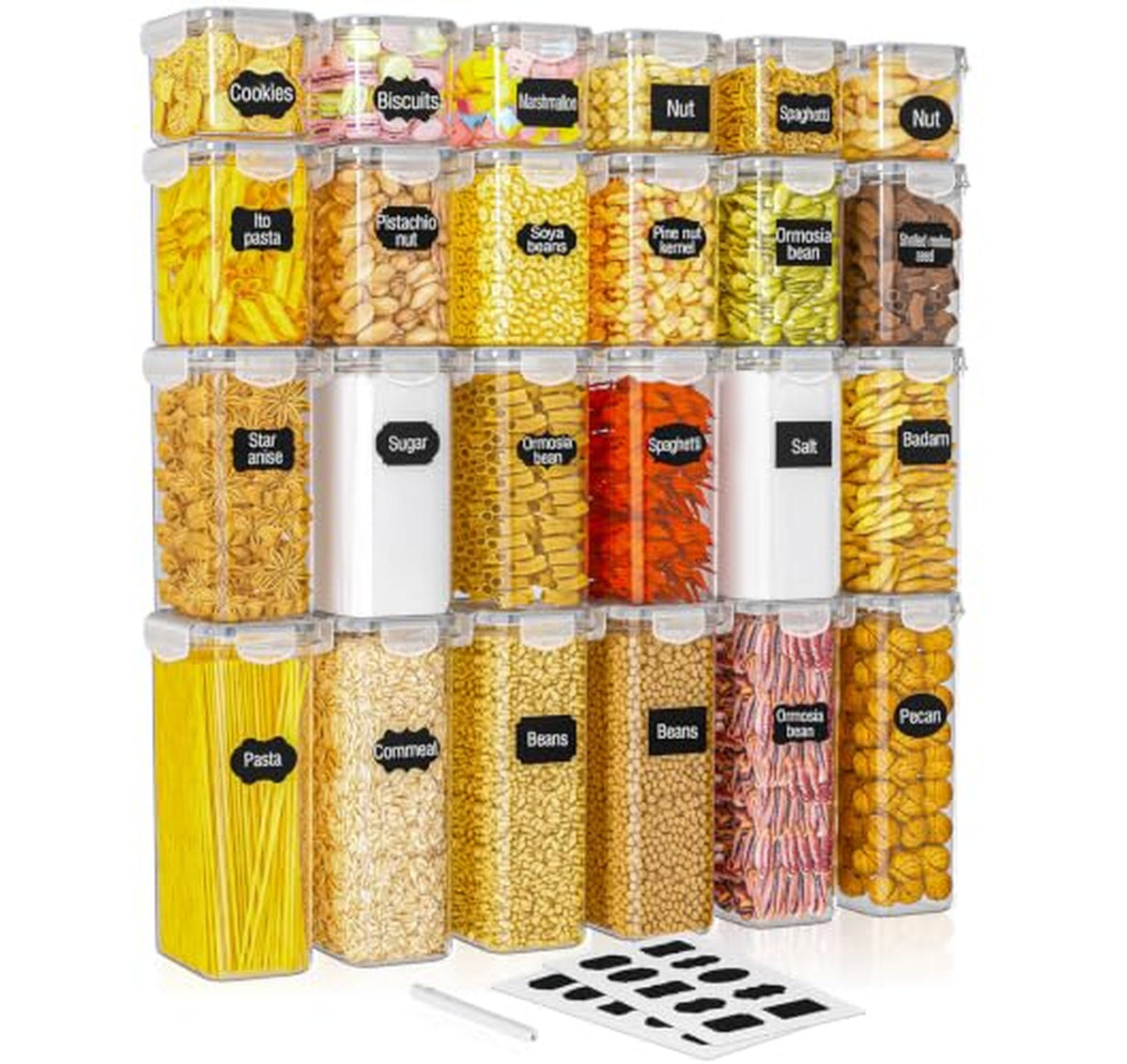 24 Pack Airtight Food Storage Containers