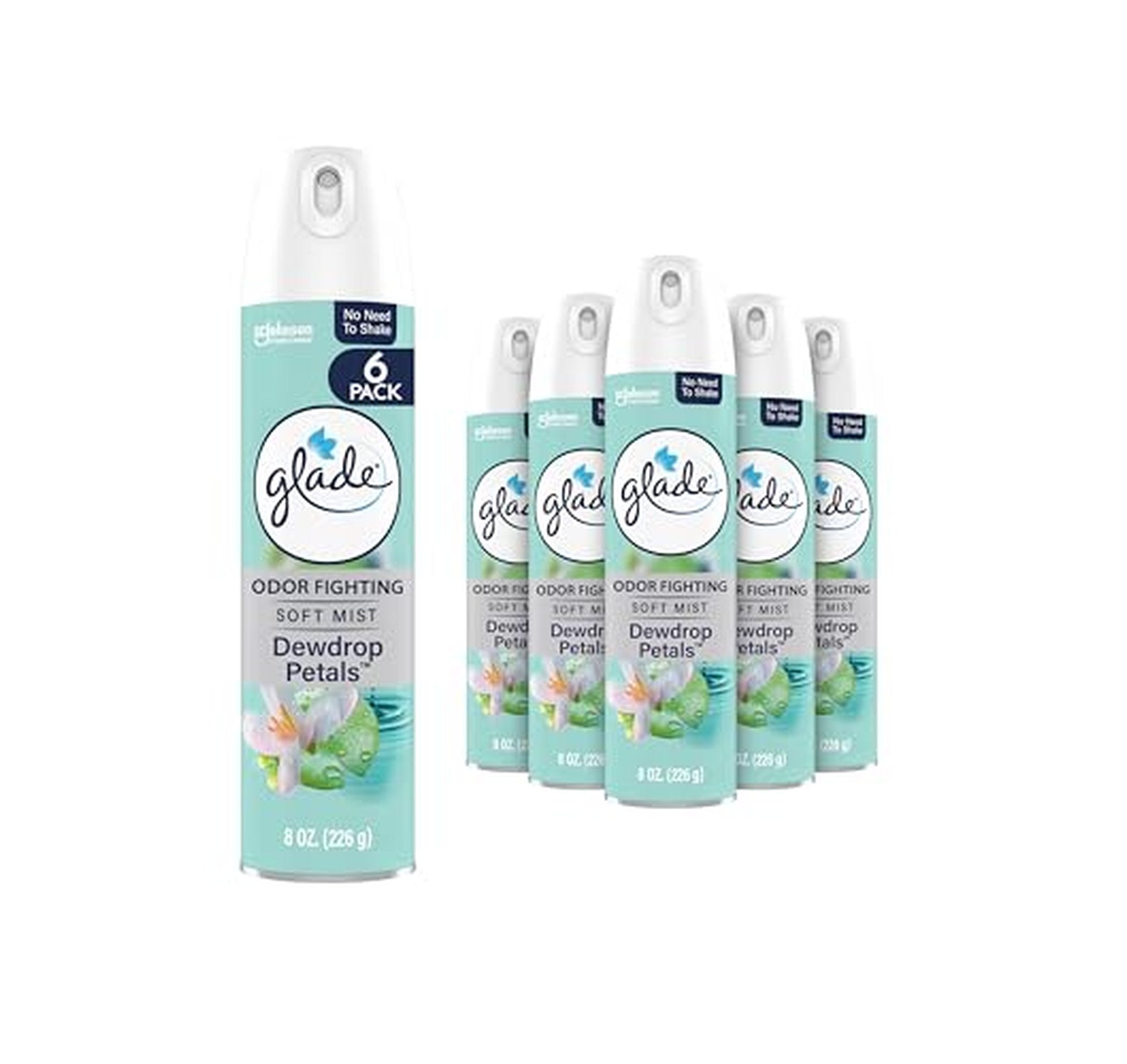 6 Pack Glade Odor Fighting Air Freshener Spray