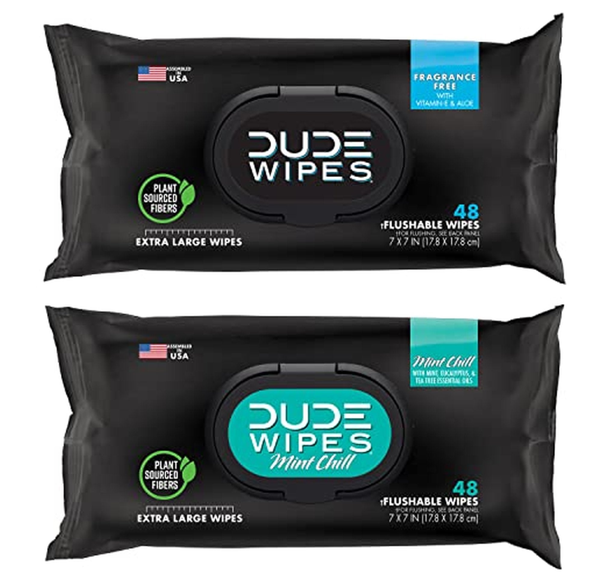 2 Pack DUDE Flushable Adult Wipes, 96 Count