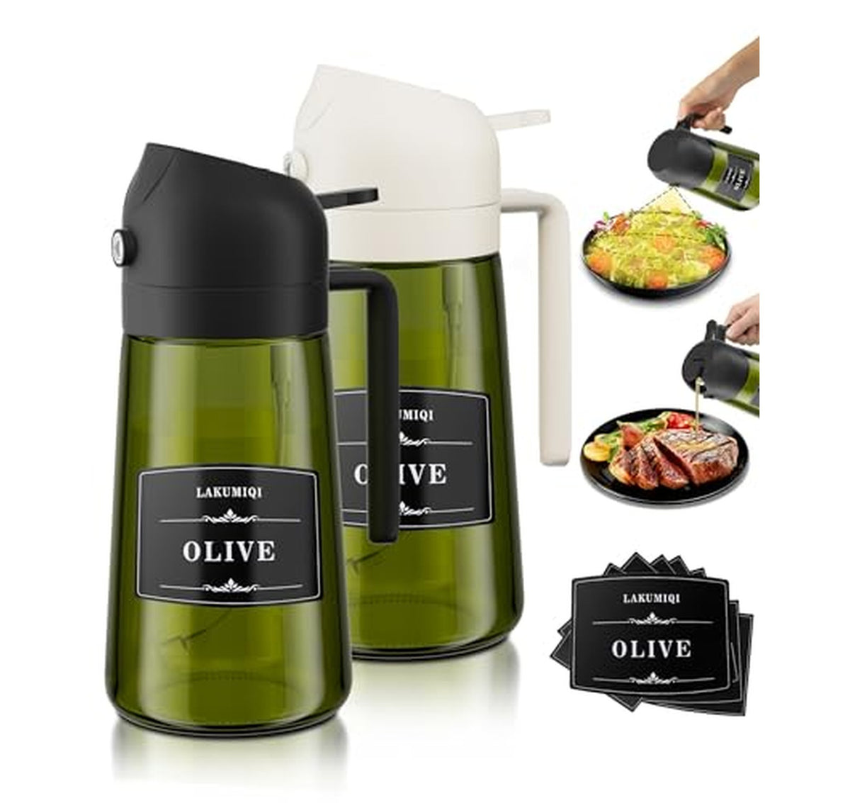 16oz Borosilicate Glass Oil Sprayer Dispenser