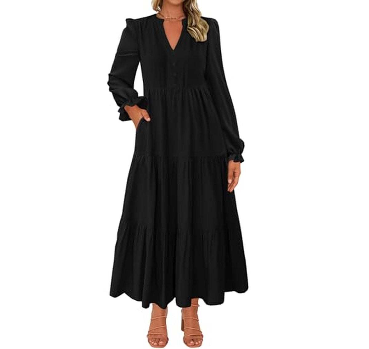 Boho Long Sleeve Maxi Dress