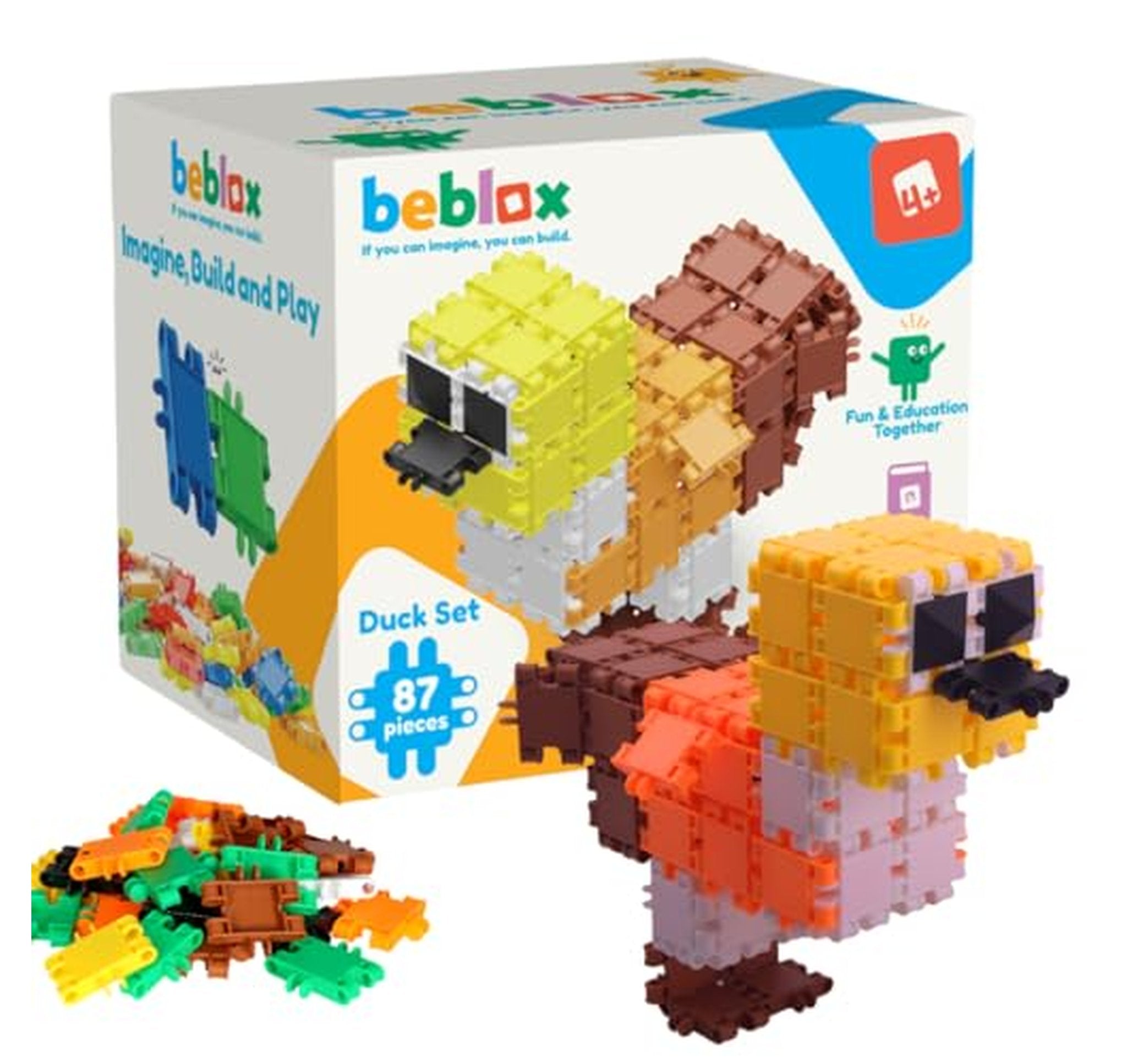 87-Piece Duck Theme Interlocking Building Blocks Set