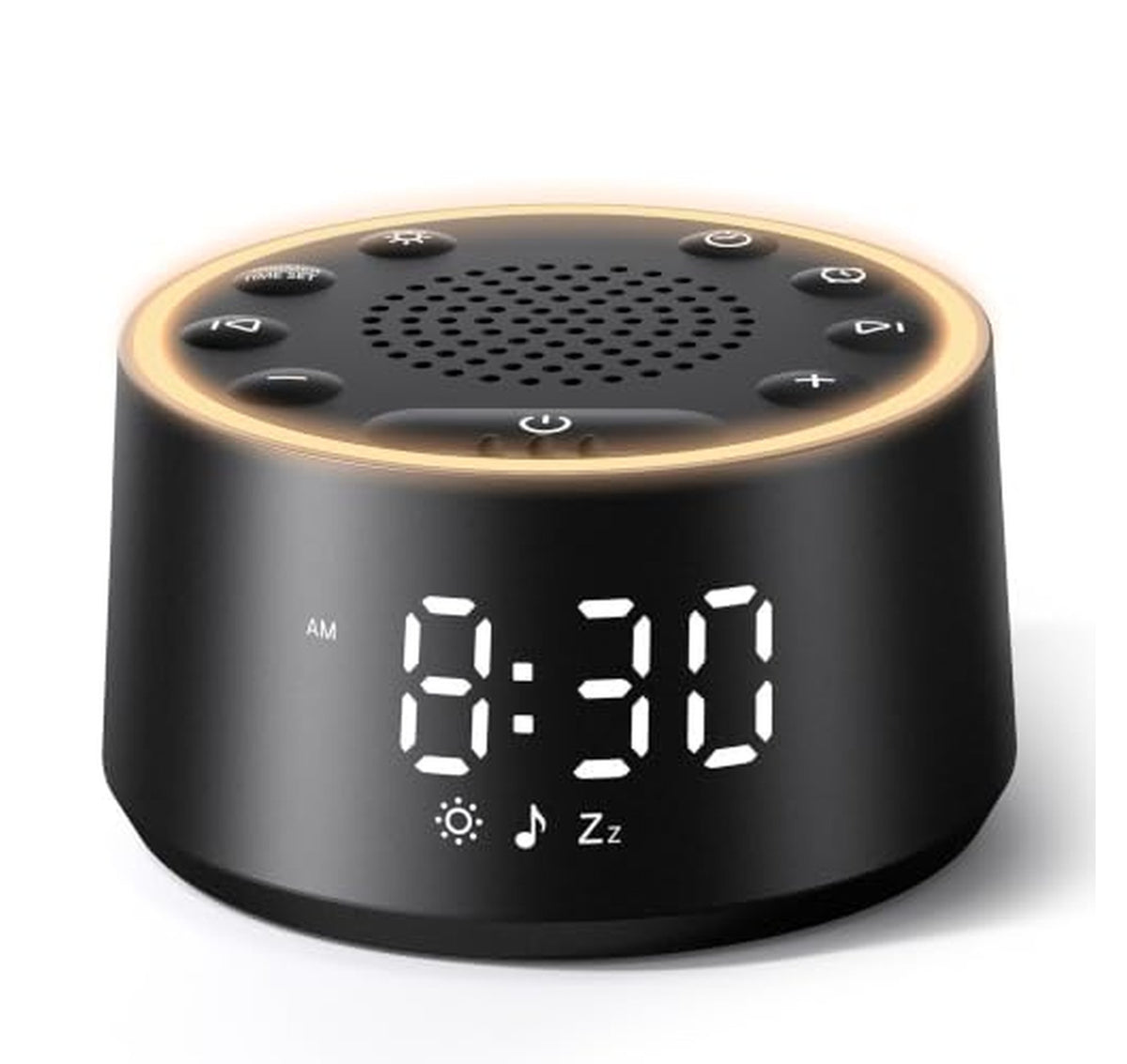 White Noise Sound Machine Alarm Clock with Night Light