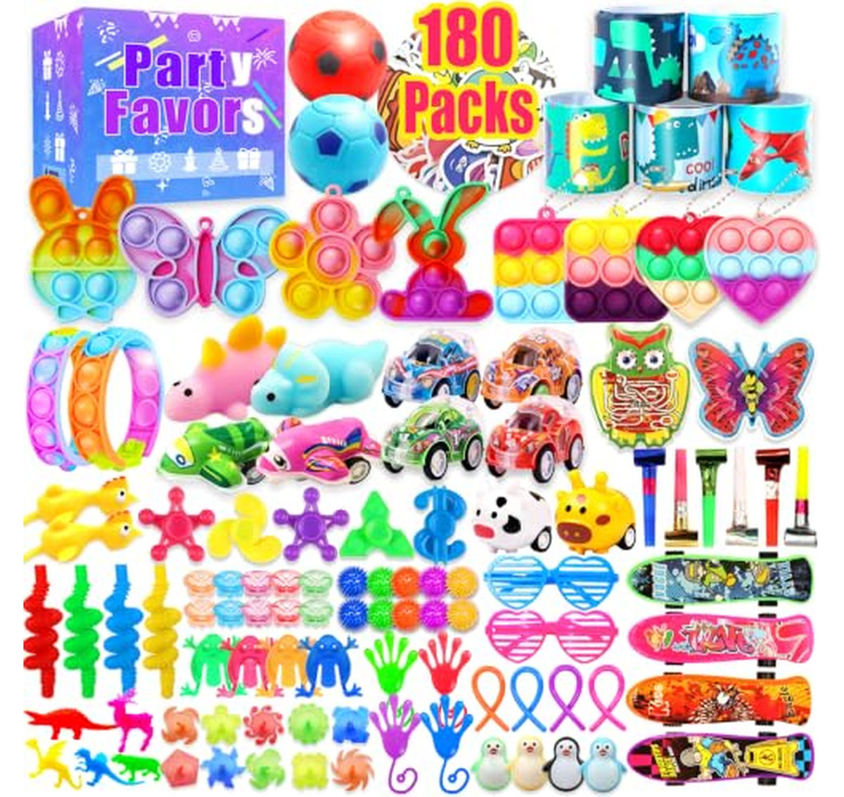 180 Count Kids Party Favors Fidget Toy Assortment