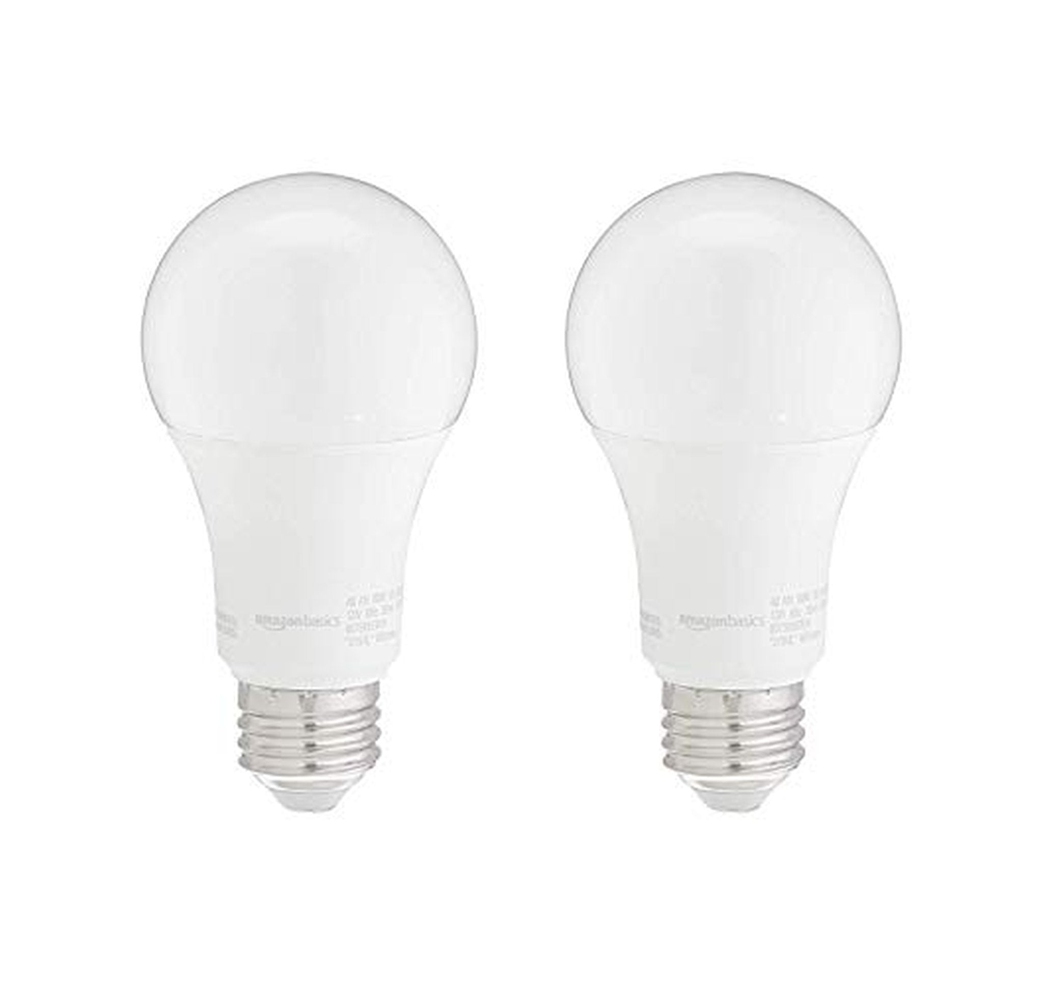2 Pack Amazon Basics 100W Equivalent LED Light Bulbs
