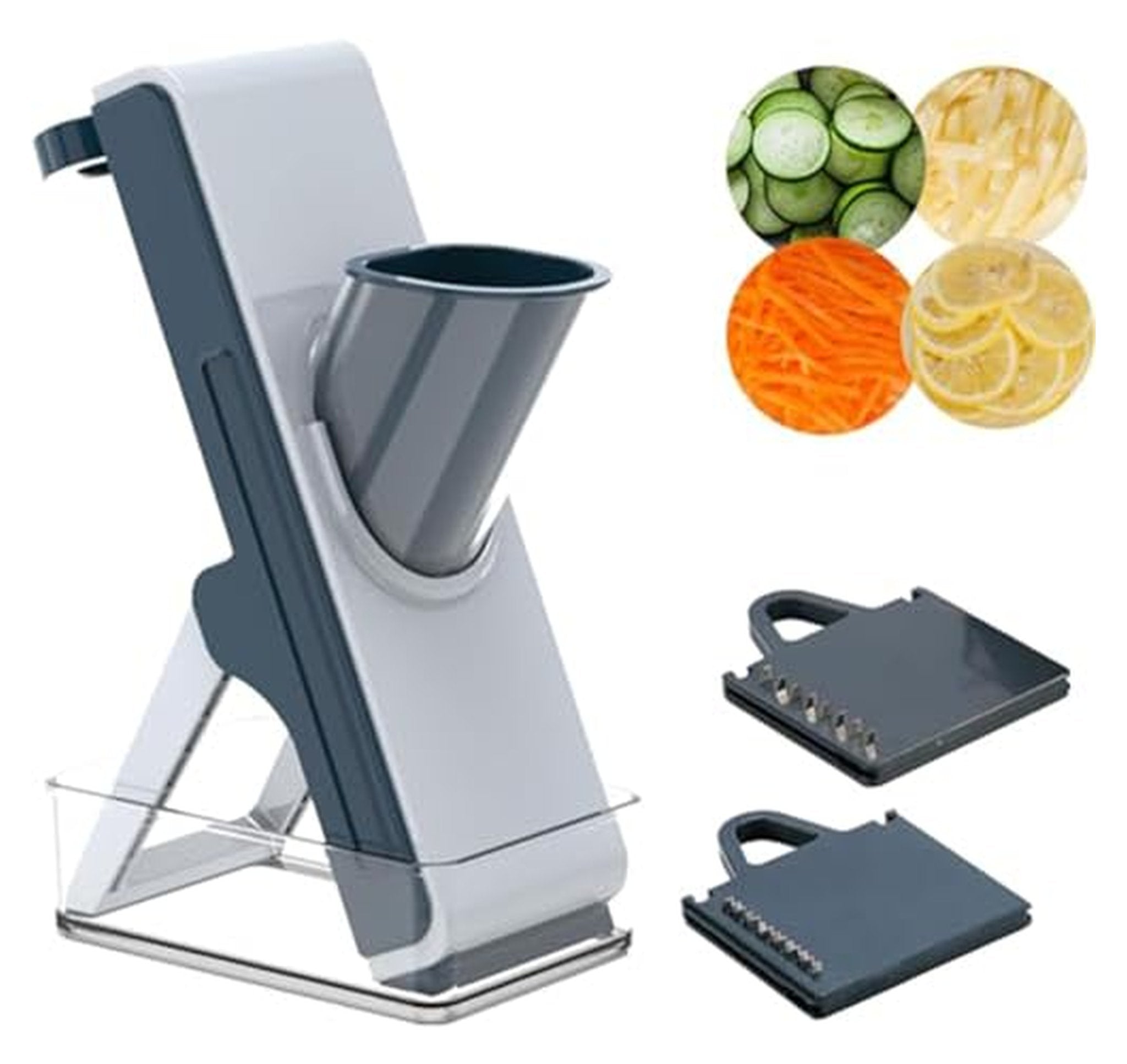 Safe Adjustable Mandoline Vegetable Slicer and Julienne Cutter