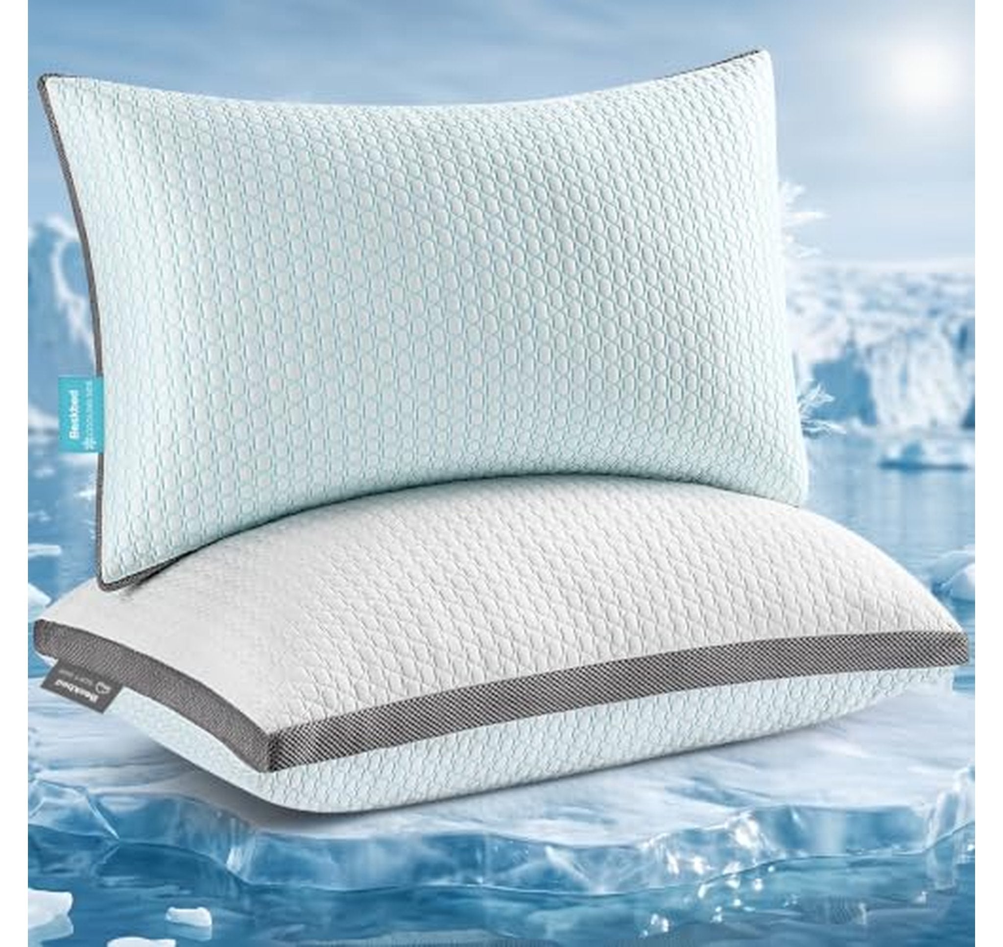 2 Pack Cooling Shredded Memory Foam Queen Pillows