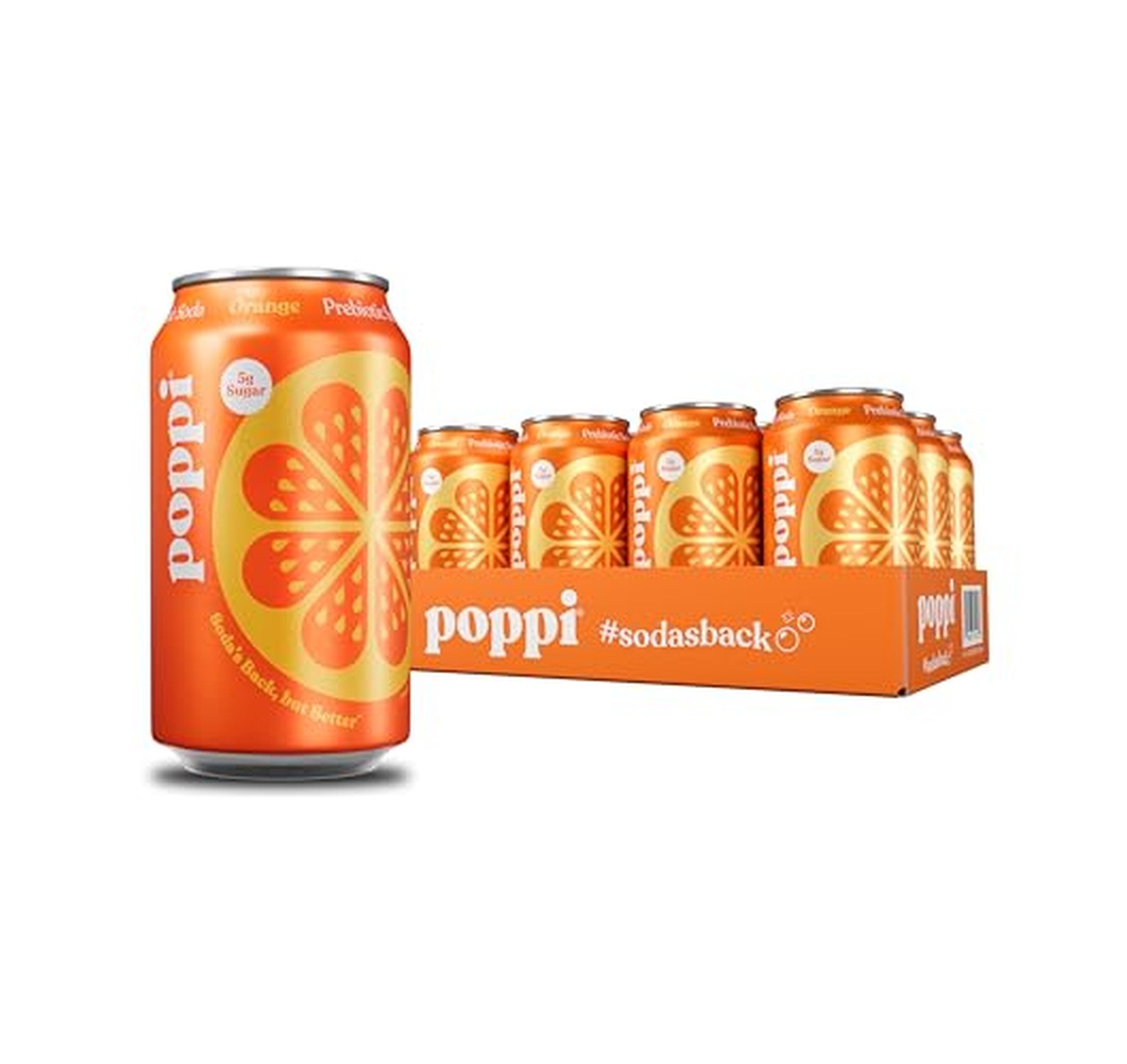 12 Pack Poppi Prebiotic Sparkling Soda 12 oz